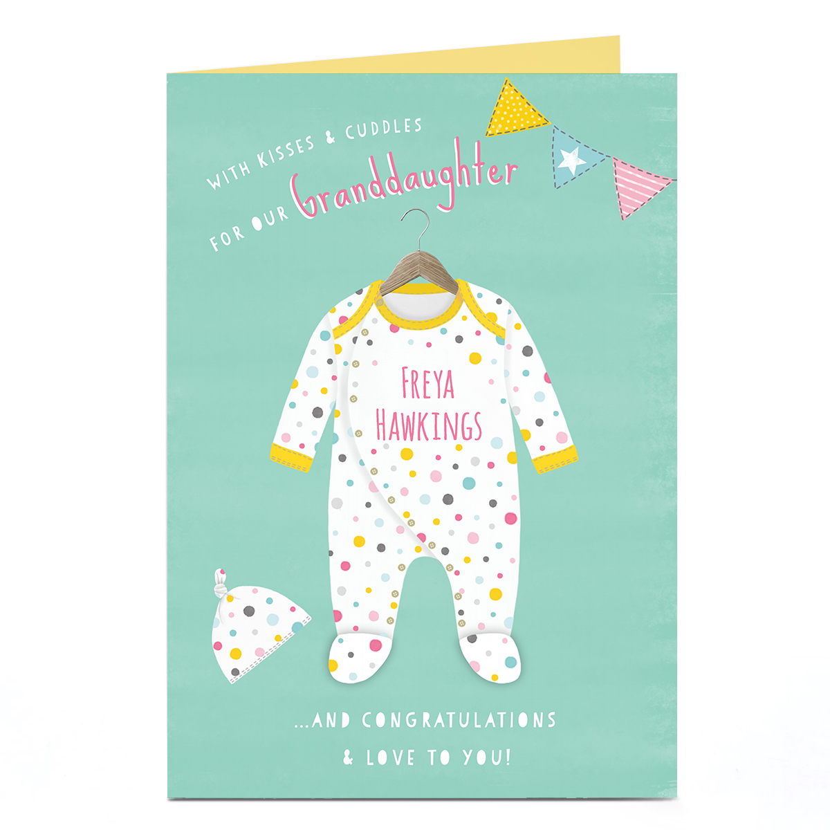 Personalised Card - Baby Kisses & Cuddles