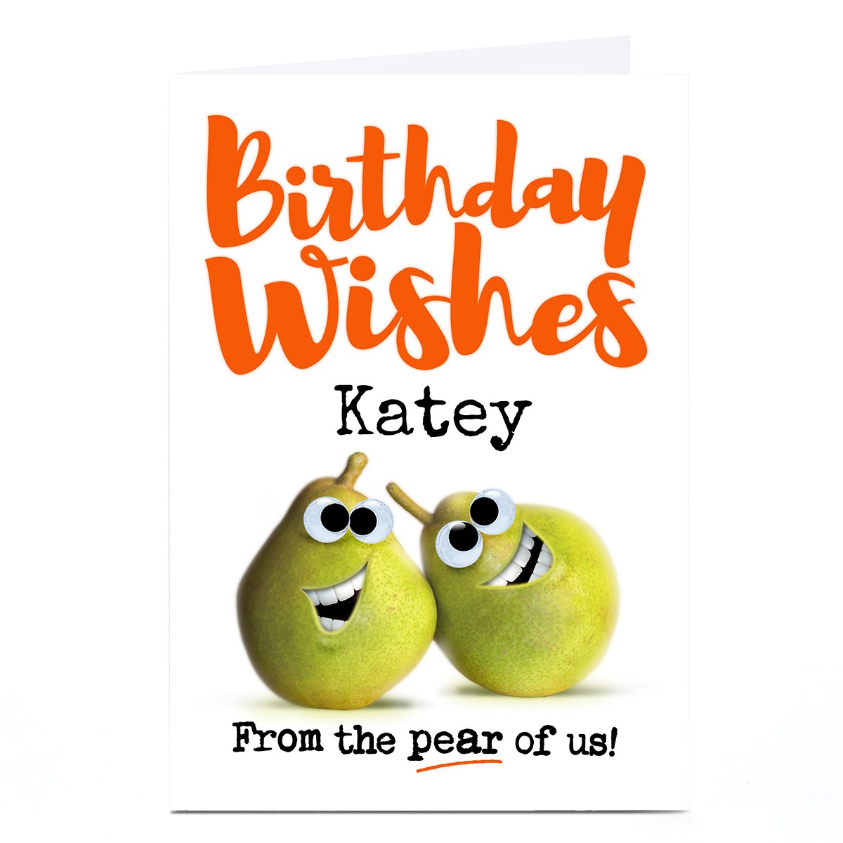 Personalised PG Quips Birthday Card - From The Pear of Us