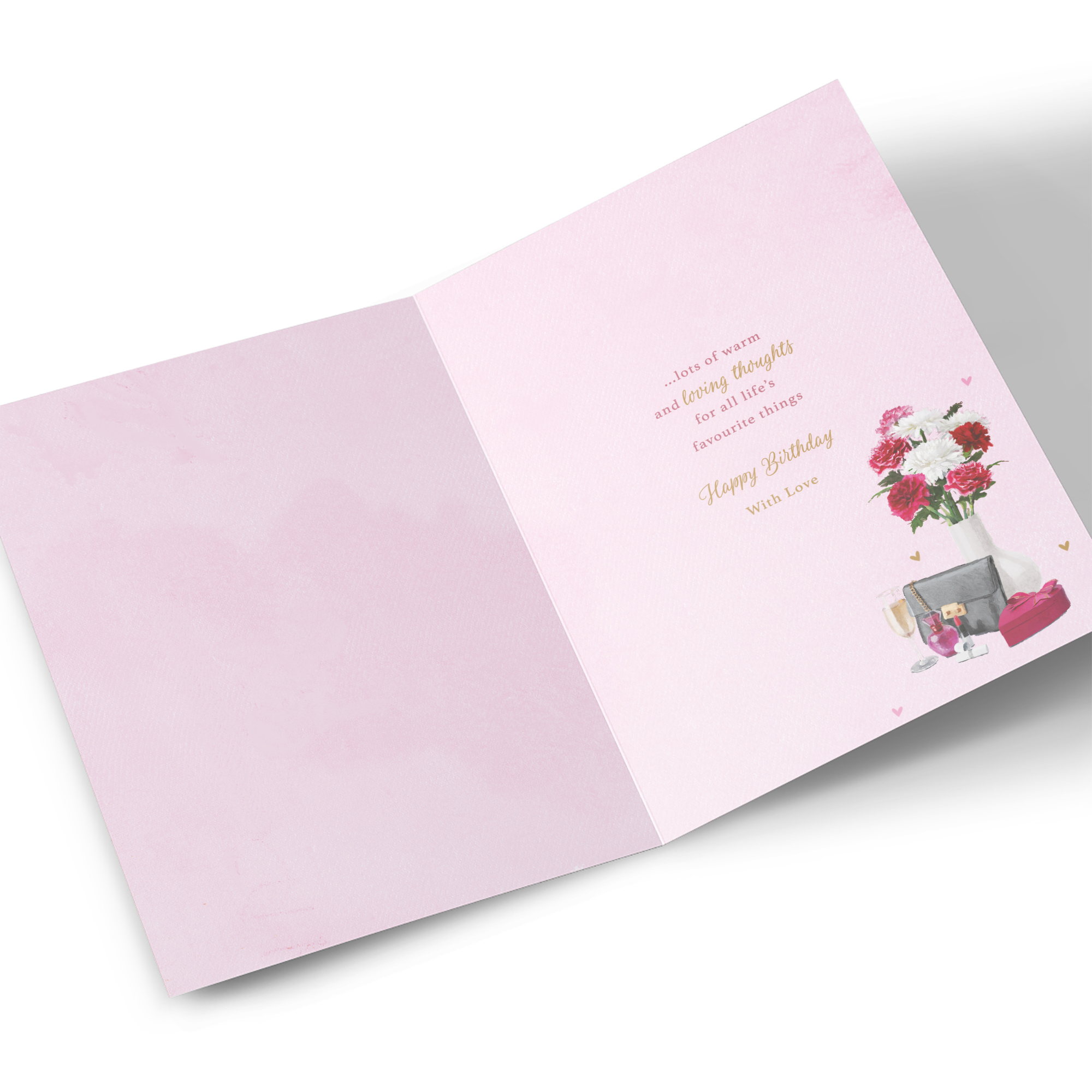 Birthday Card - Pink Flowers