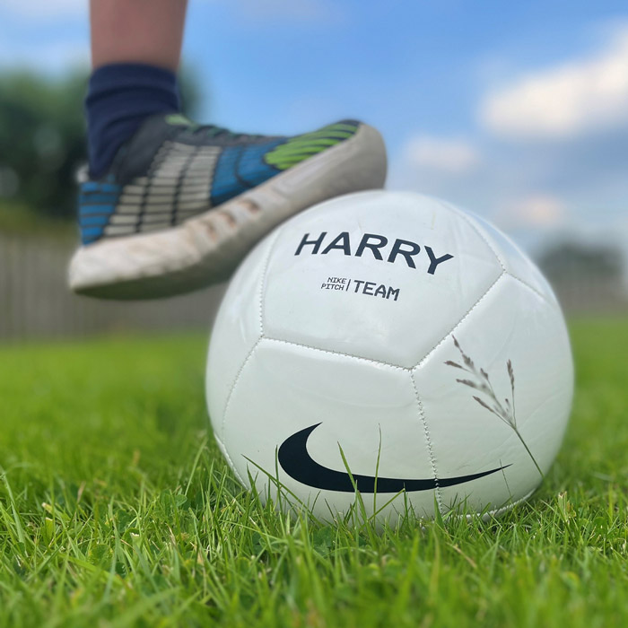 Personalised Black & White Nike Football - Name