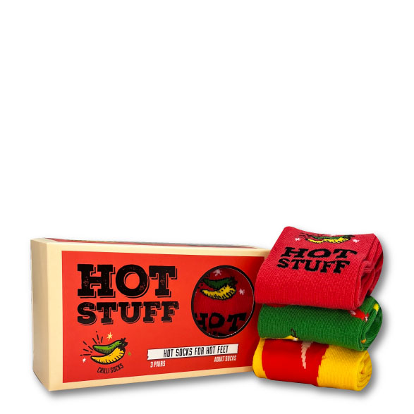 Unisex Chilli Hot Stuff Socks Gift Set - 3 Pairs