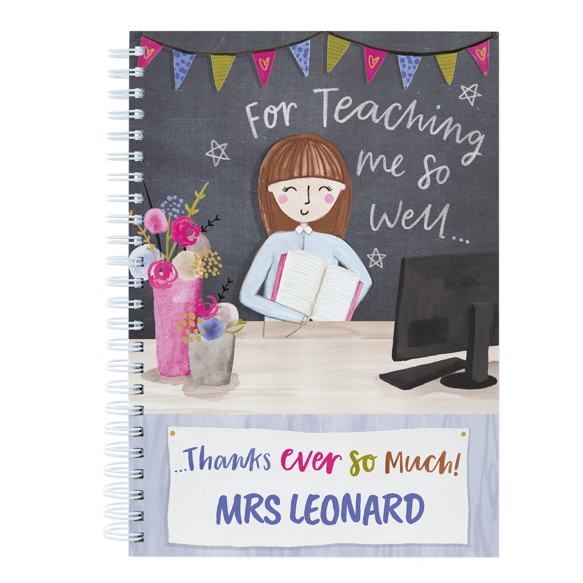 Personalised Thank You Teacher Notebook - Teaching Me So Well