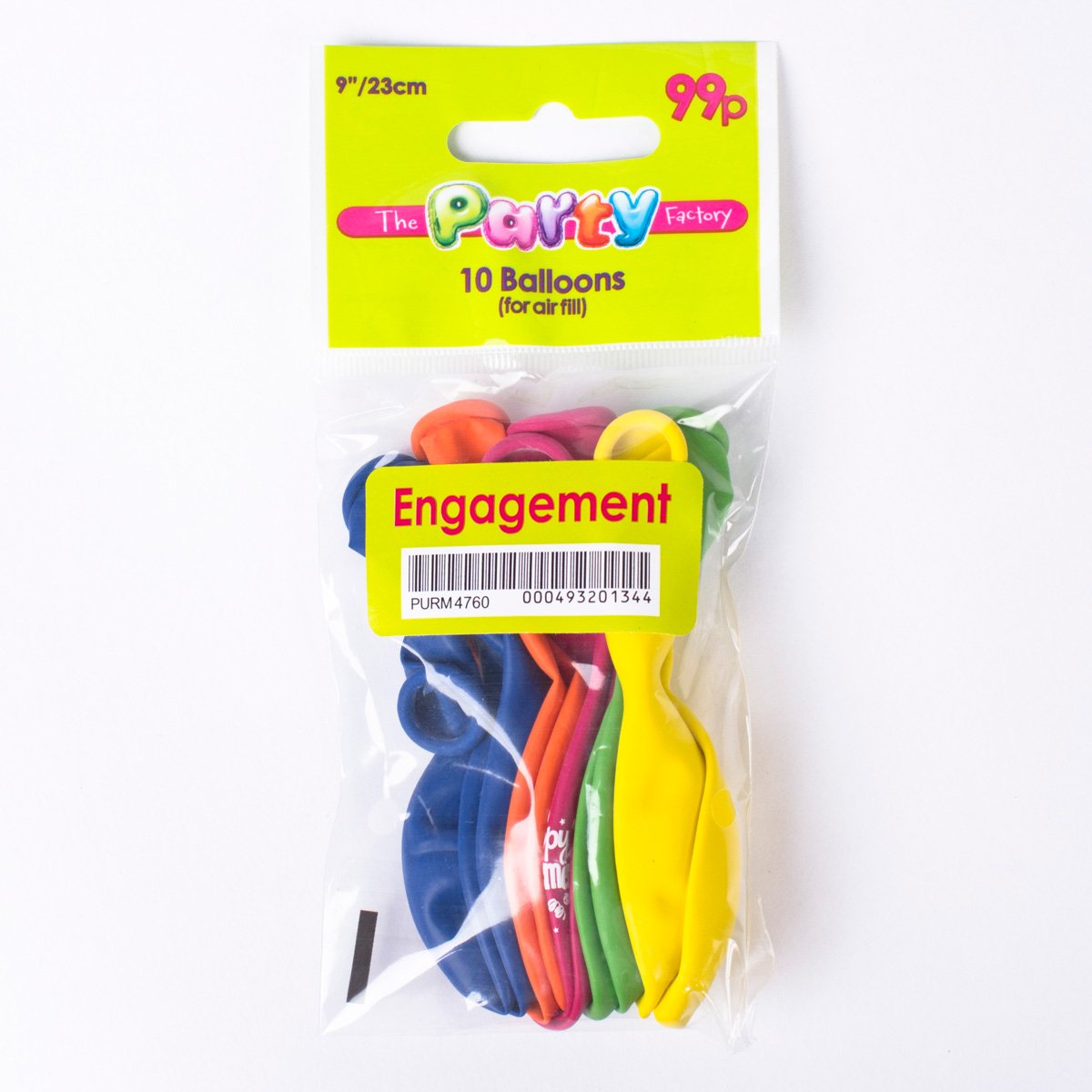 Multicoloured Happy Engagement Small Latex Balloons, Pack Of 10