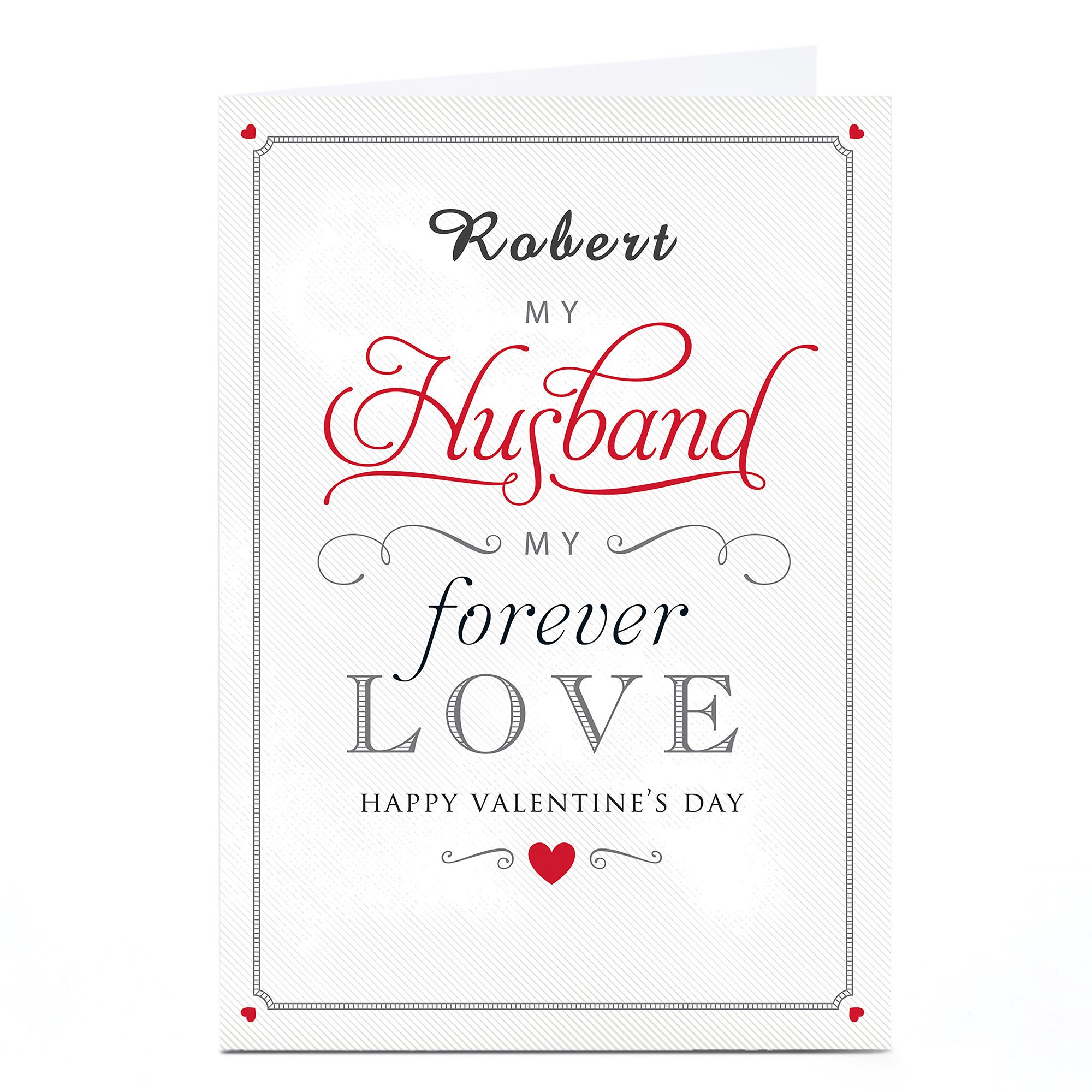 Personalised Valentine's Card - Husband Forever