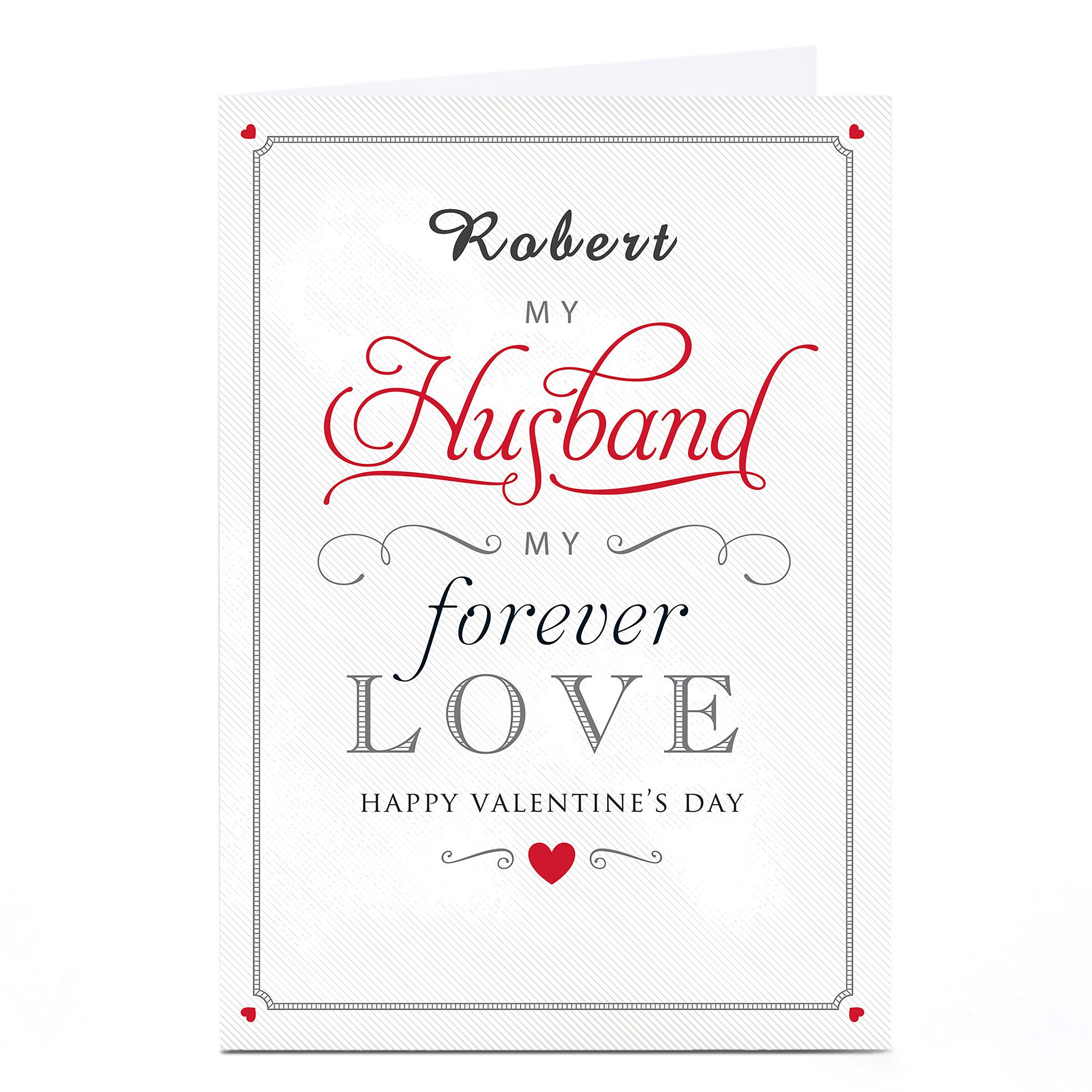 Personalised Valentine's Card - Husband Forever