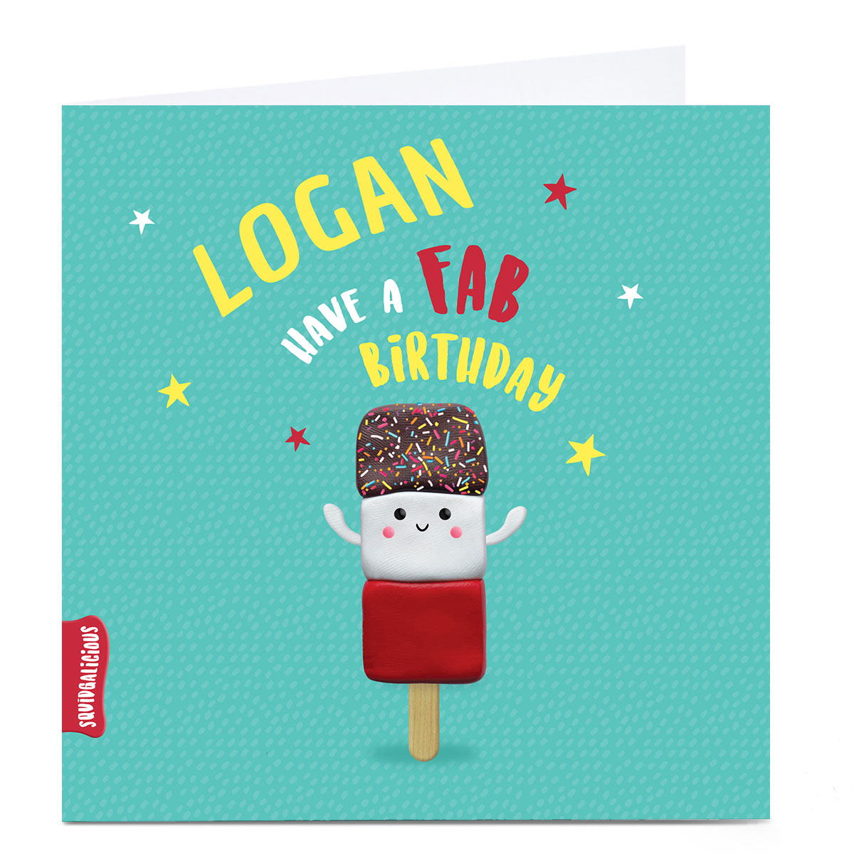 Personalised Squidgalicious Birthday Card - Fab