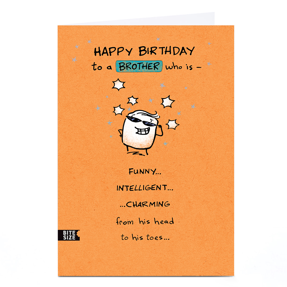Birthday Card - Funny Intelligent Charming, Brother