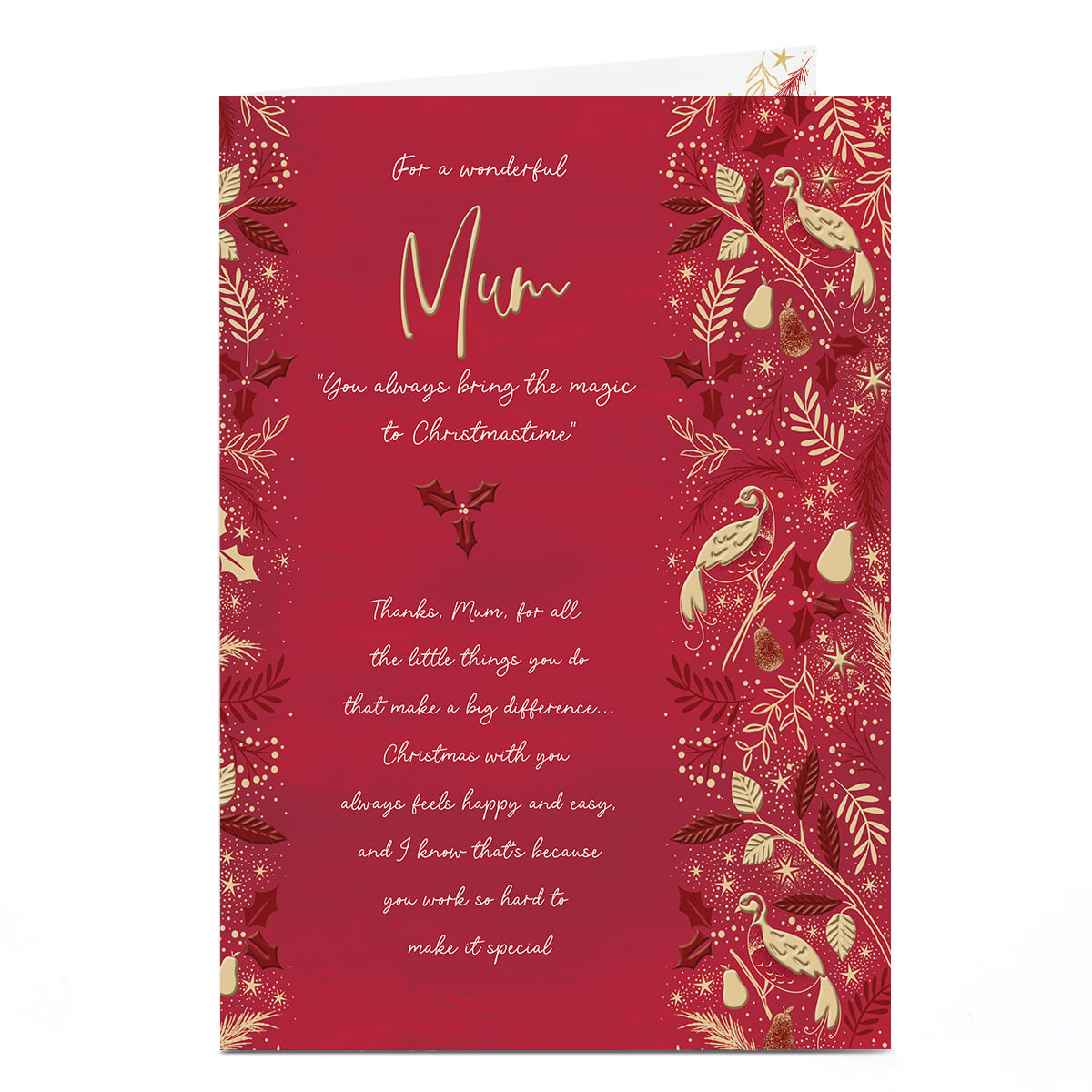 Christmas Card - Always Bring The Magic to Christmastime, Mum