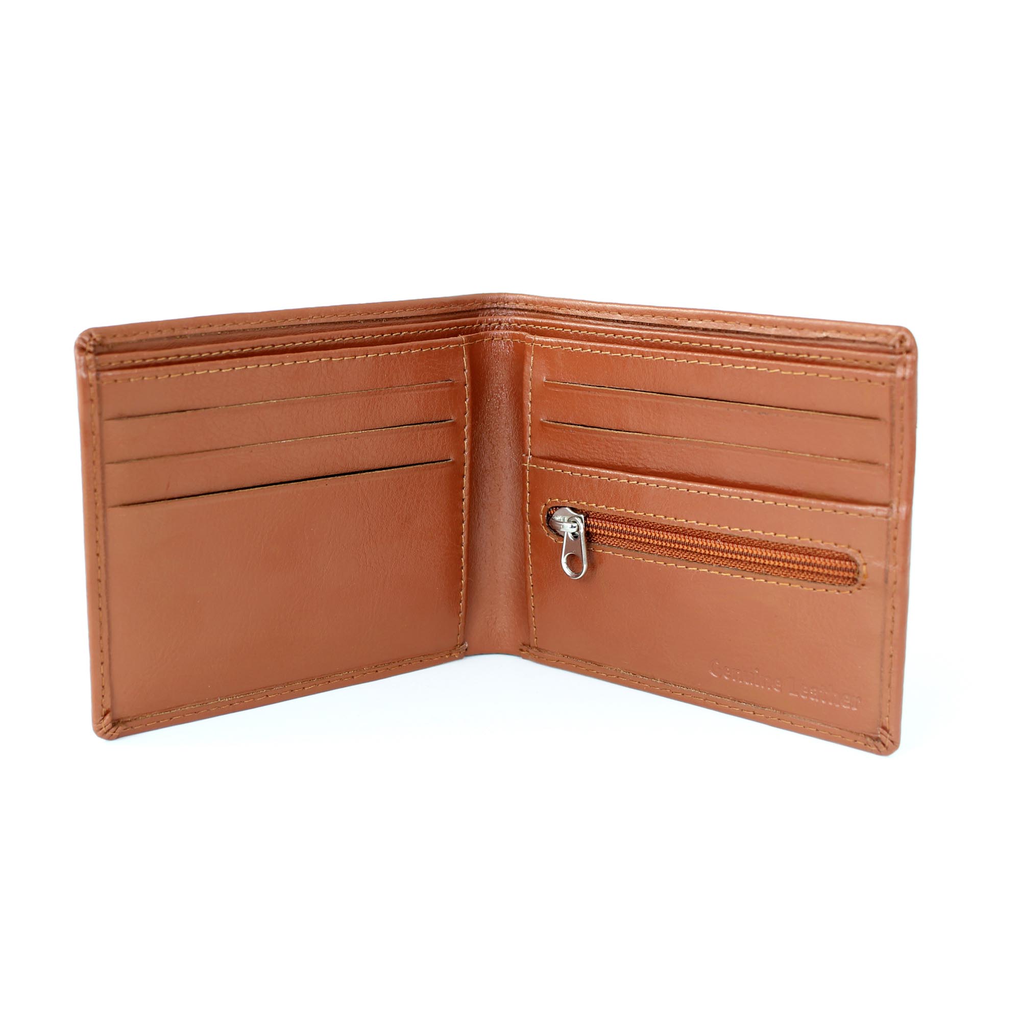 Personalised Large Initials Tan Leather Wallet