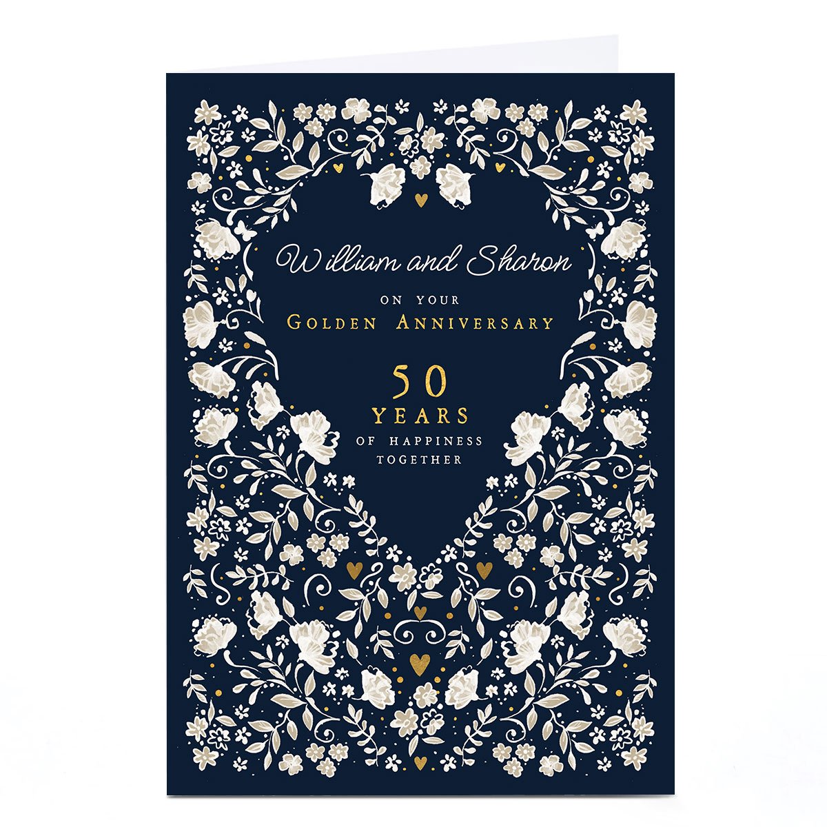 Personalised Anniversary Card - Golden Anniversary