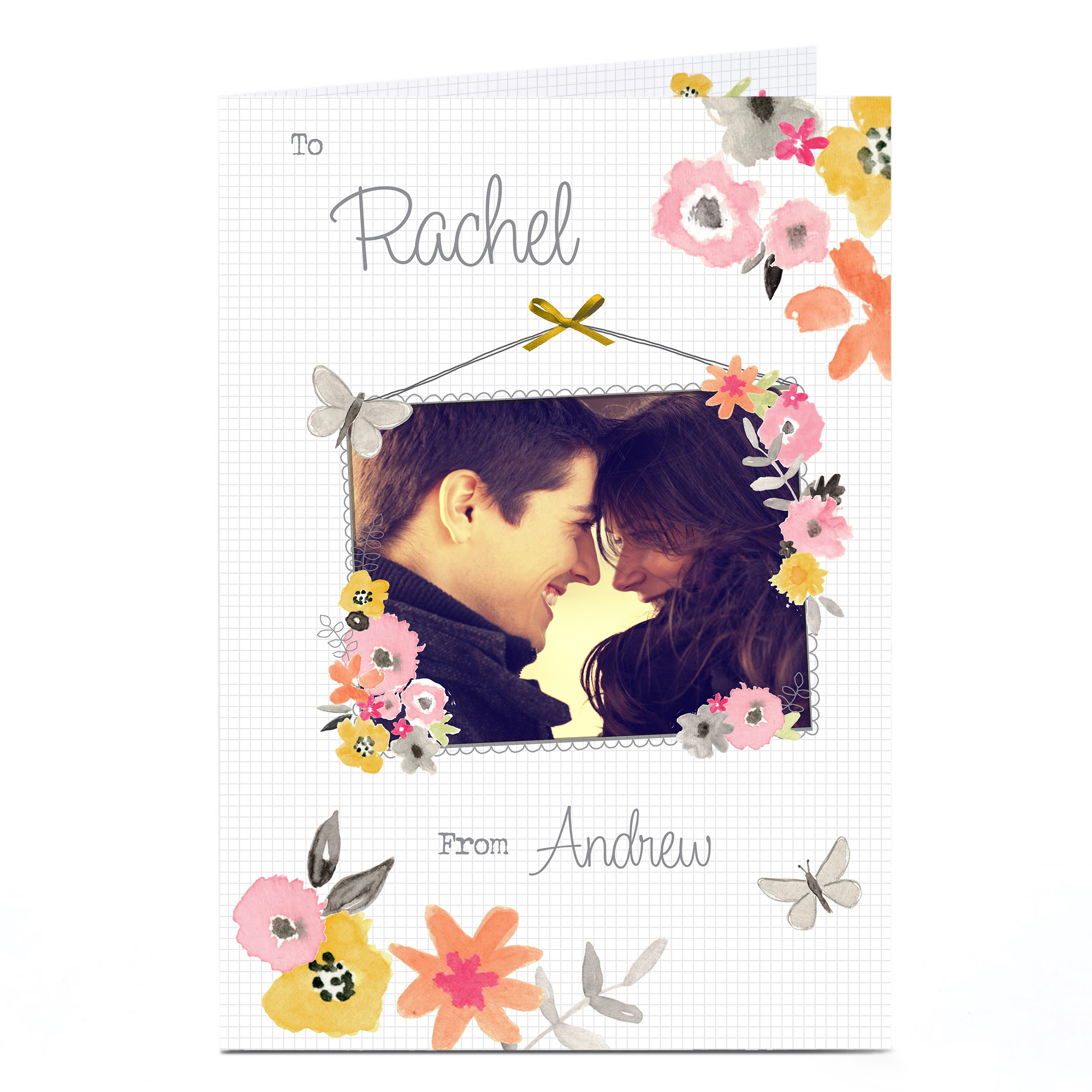 Photo Card - Hanging Floral Frame