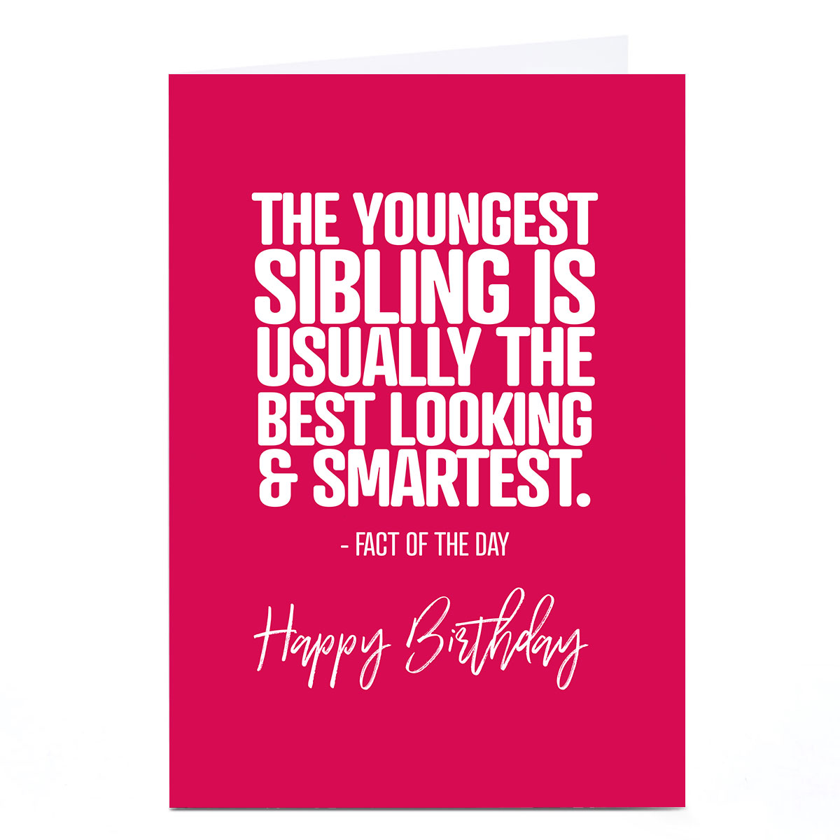 Personalised Punk Birthday Card - Youngest Sibling