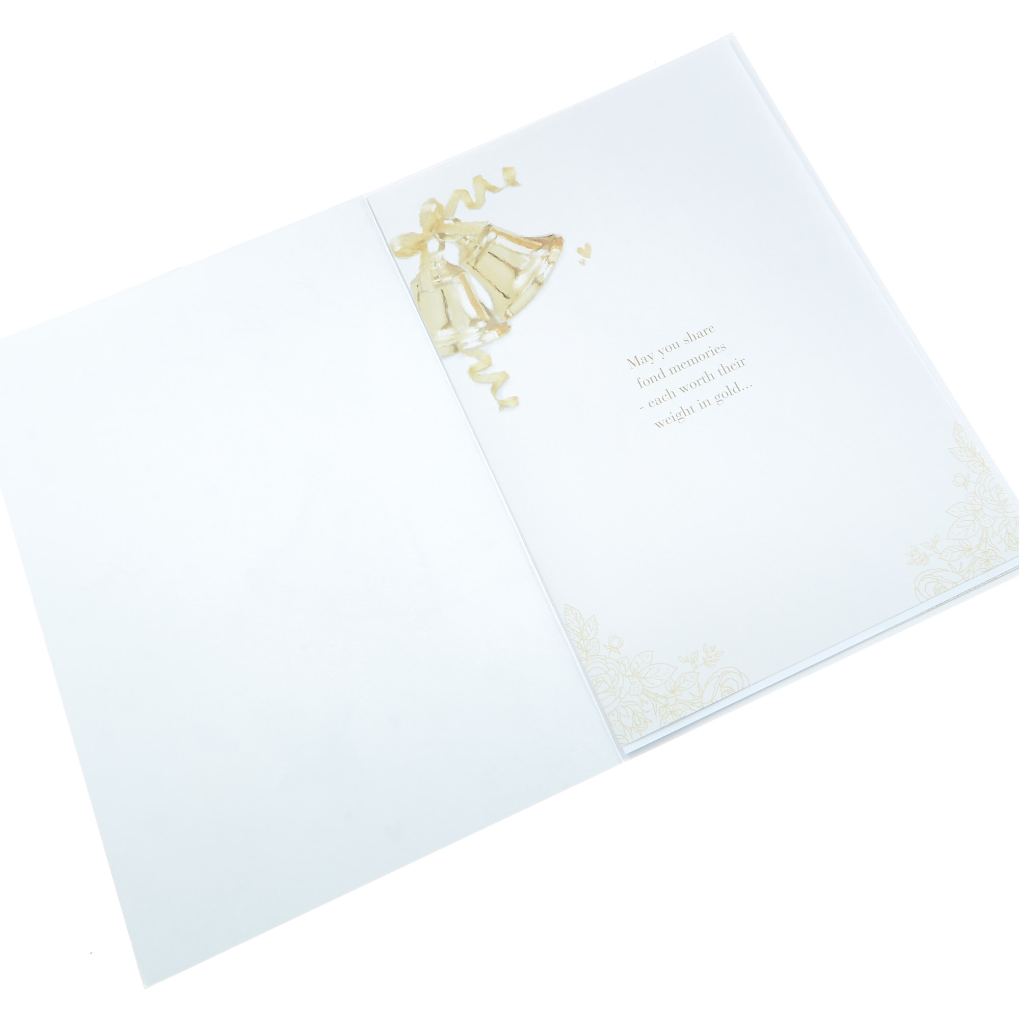 50th Anniversary Card - Golden Bells