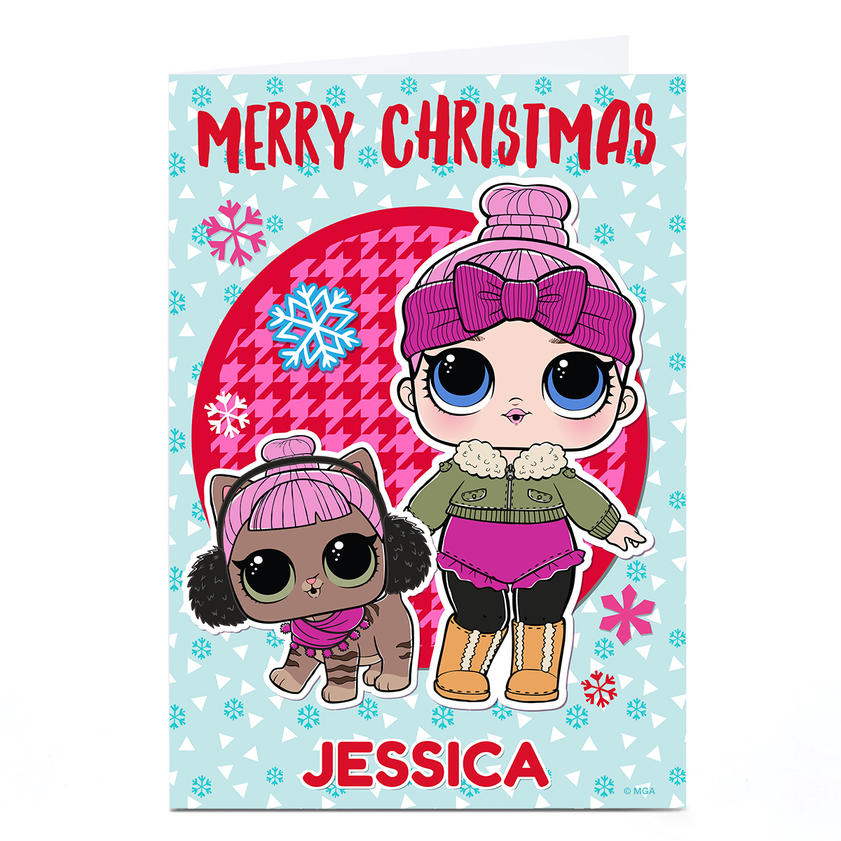 Personalised L.O.L. Surprise! Christmas Card - Name