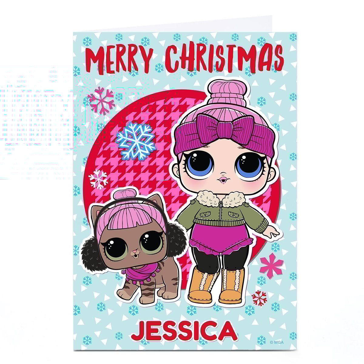 Personalised L.O.L. Surprise! Christmas Card - Name