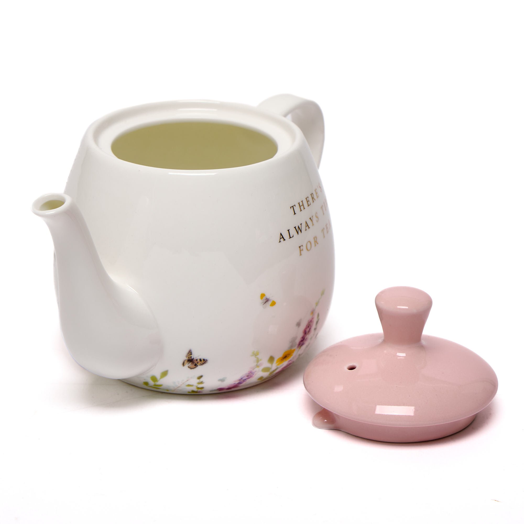 There's Always Time For Tea Floral Teapot