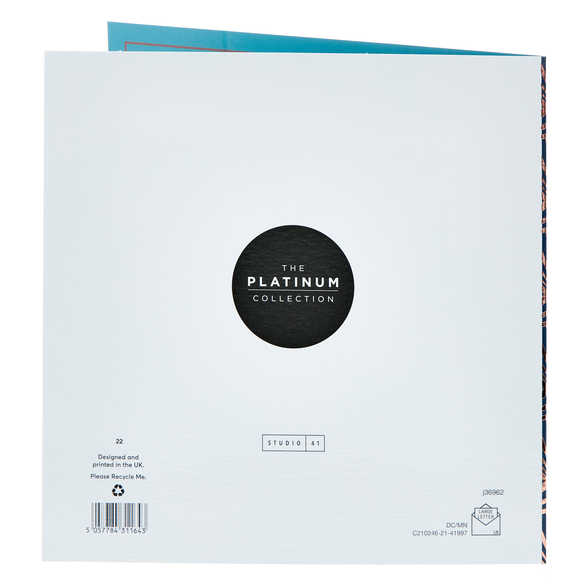 Platinum Mum & Dad Copper & Navy Christmas Card