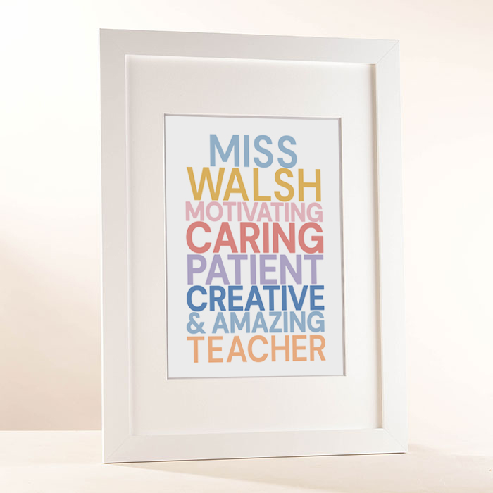 Personalised Motivating Caring Portrait Print