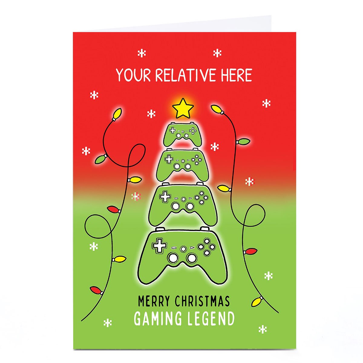 Personalised Christmas Card - Gaming Legend