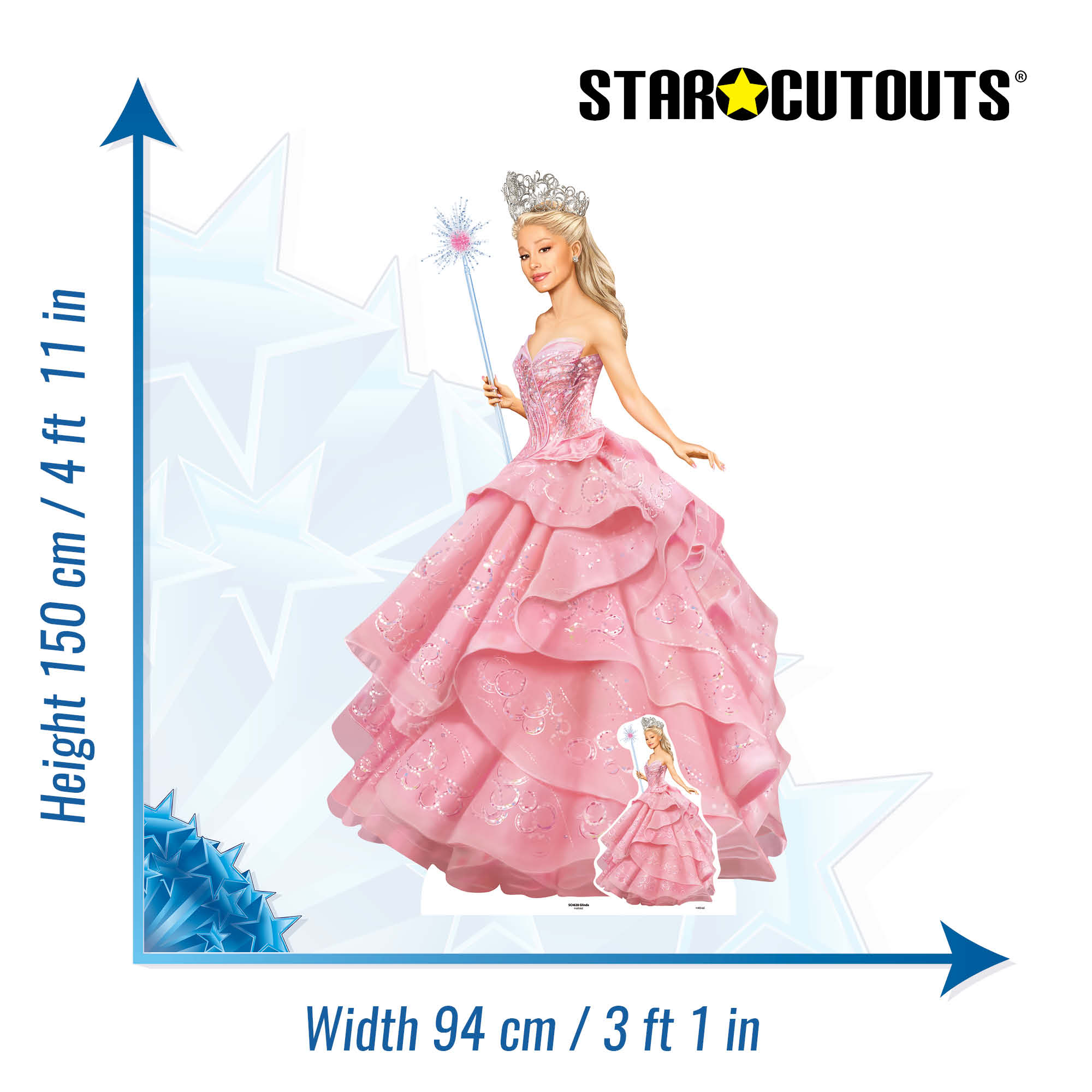 Glinda Wicked Pink Witch Cardboard Cutout