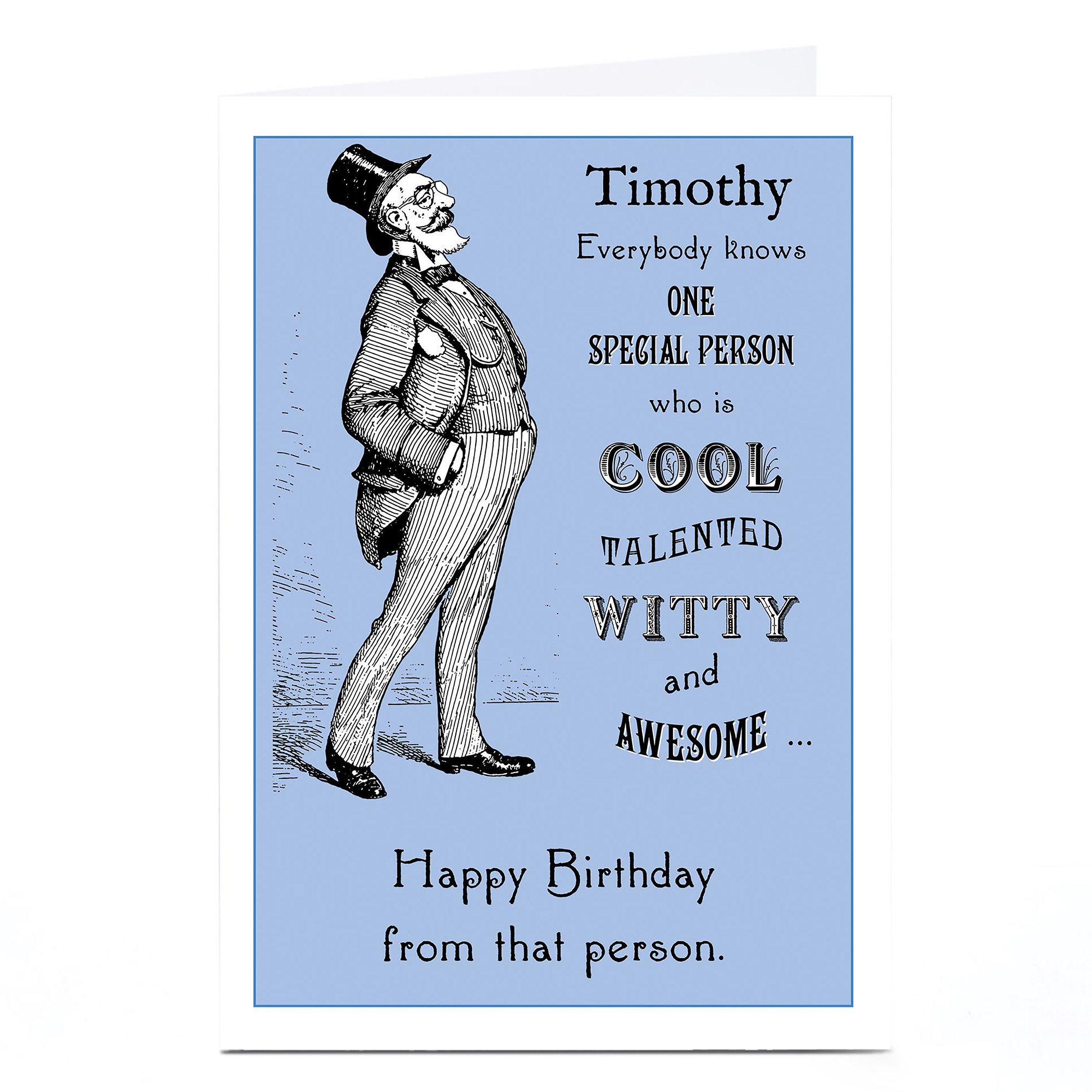Personalised Toodle Pip Card - One Special Person