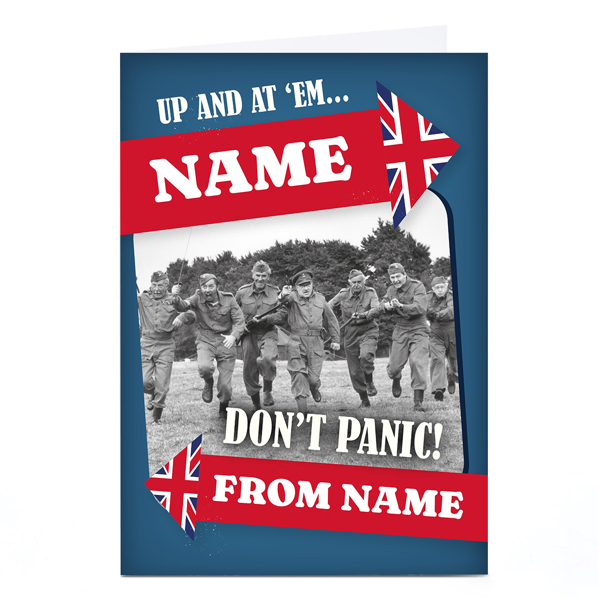 Personalised Birthday Card - Dads Army Don't Panic!