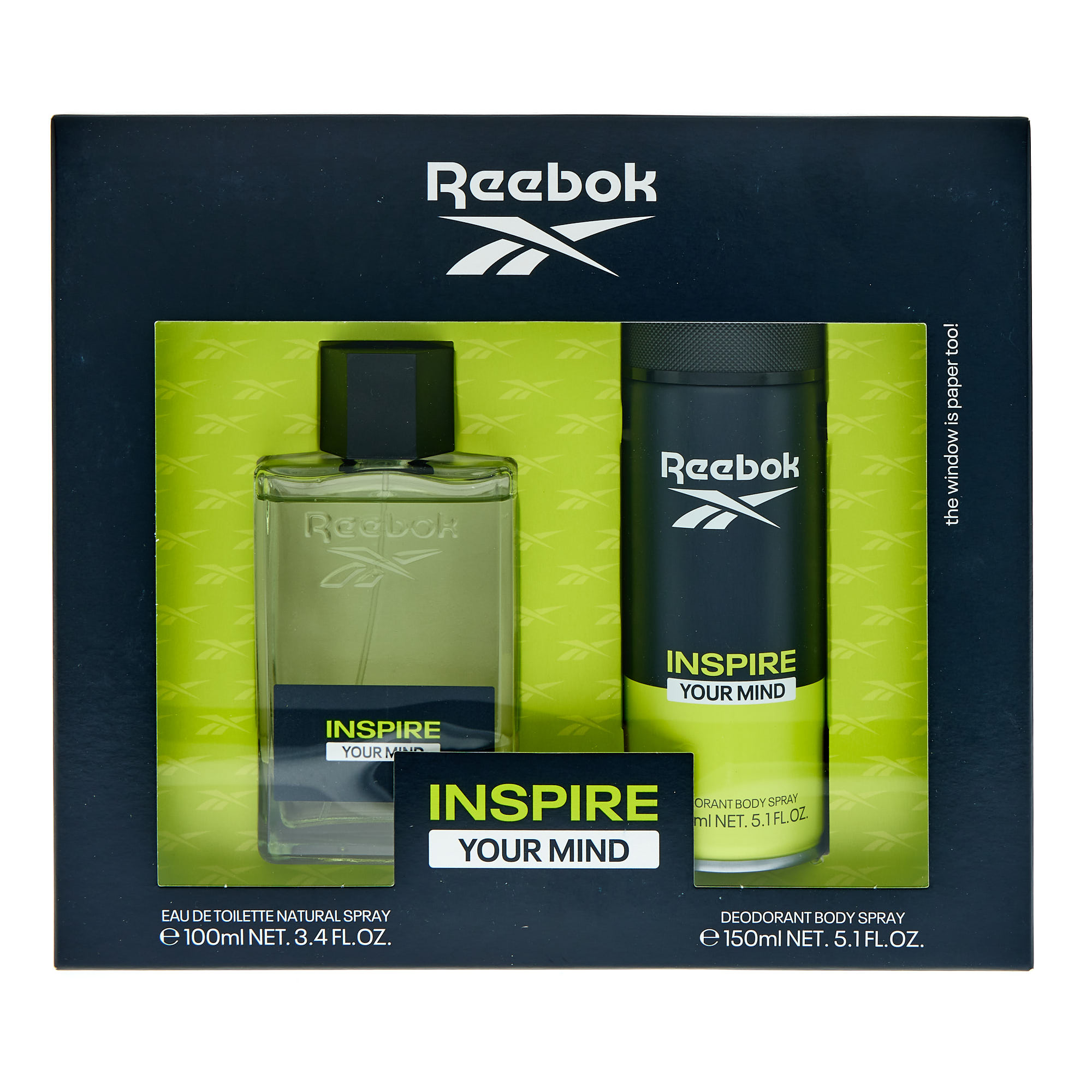 Reebok Inspire Your Mind Eau De Toilette & Deodorant Spray 