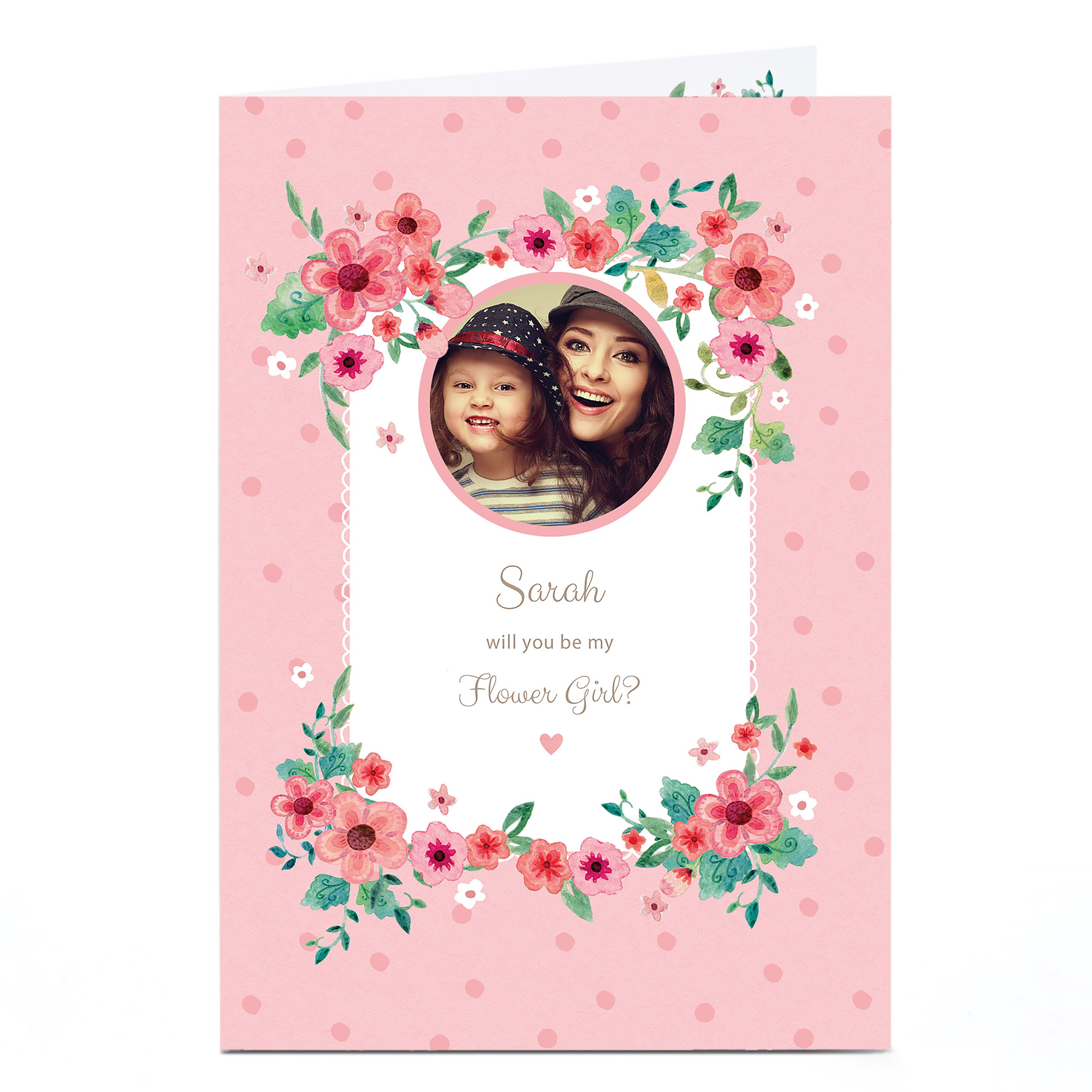 Photo Upload Wedding Card - Will you be my Flower Girl?