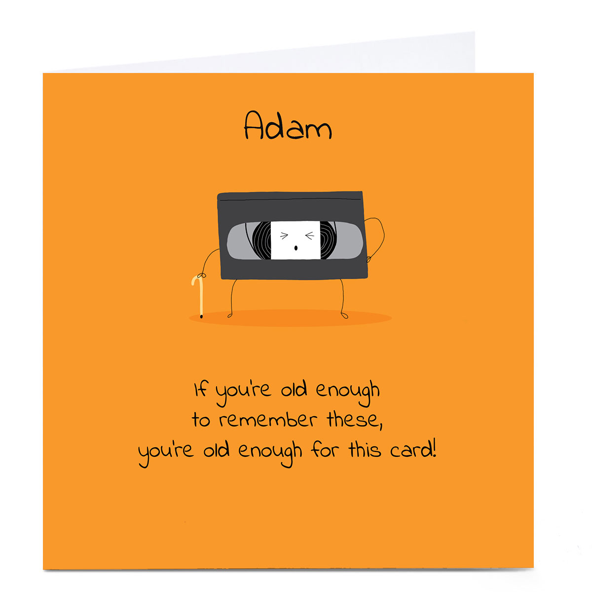 Personalised Cory Reid Birthday Card - VHS Tape