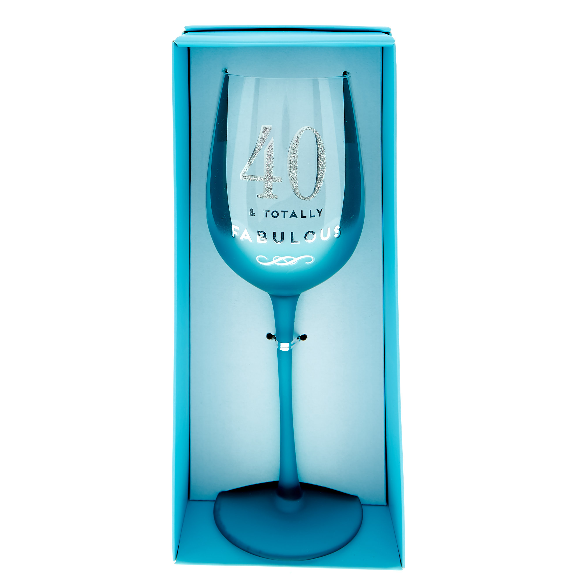 40th Birthday Wine Glass - Totally Fabulous 