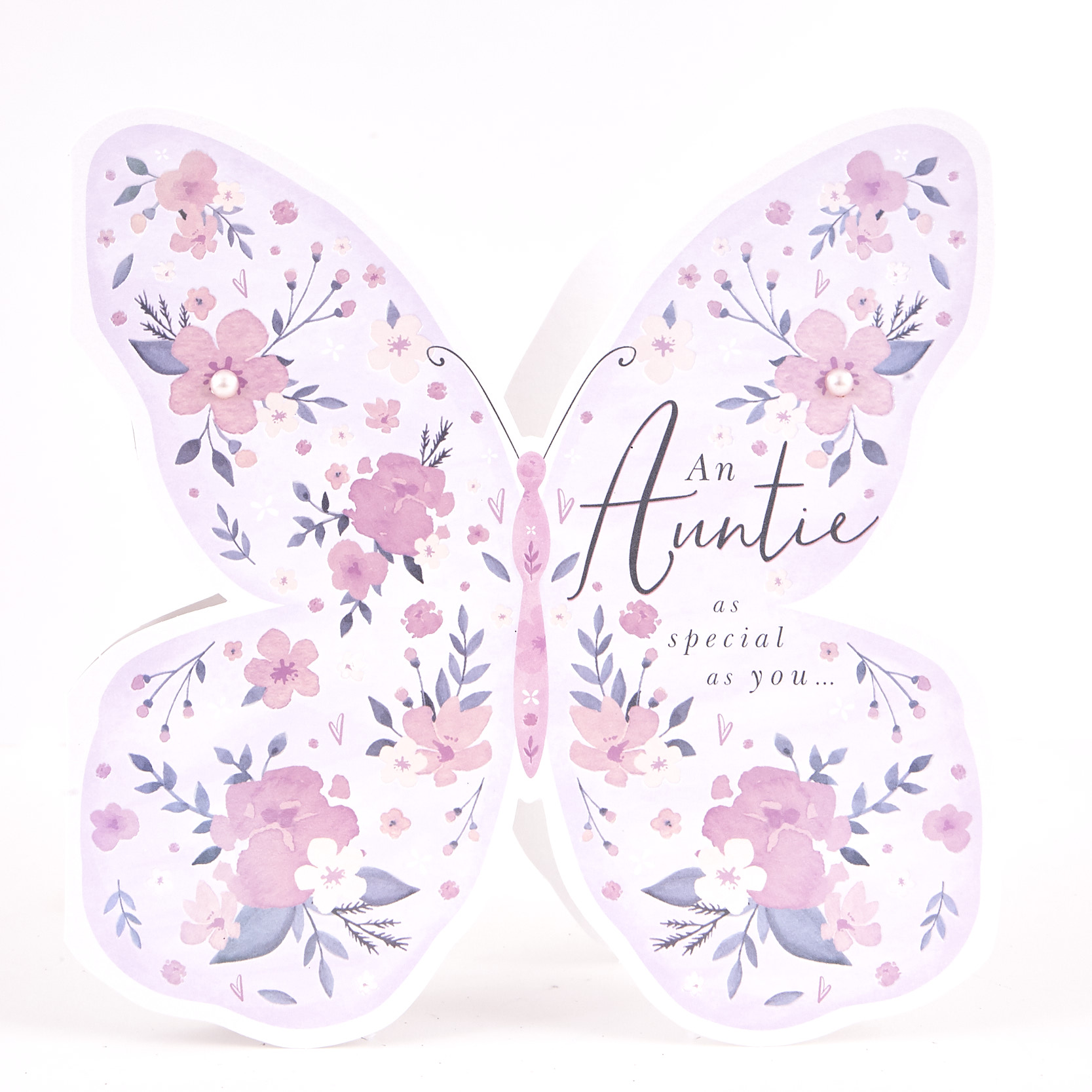 Boutique Collection Birthday Card - Auntie, Butterfly