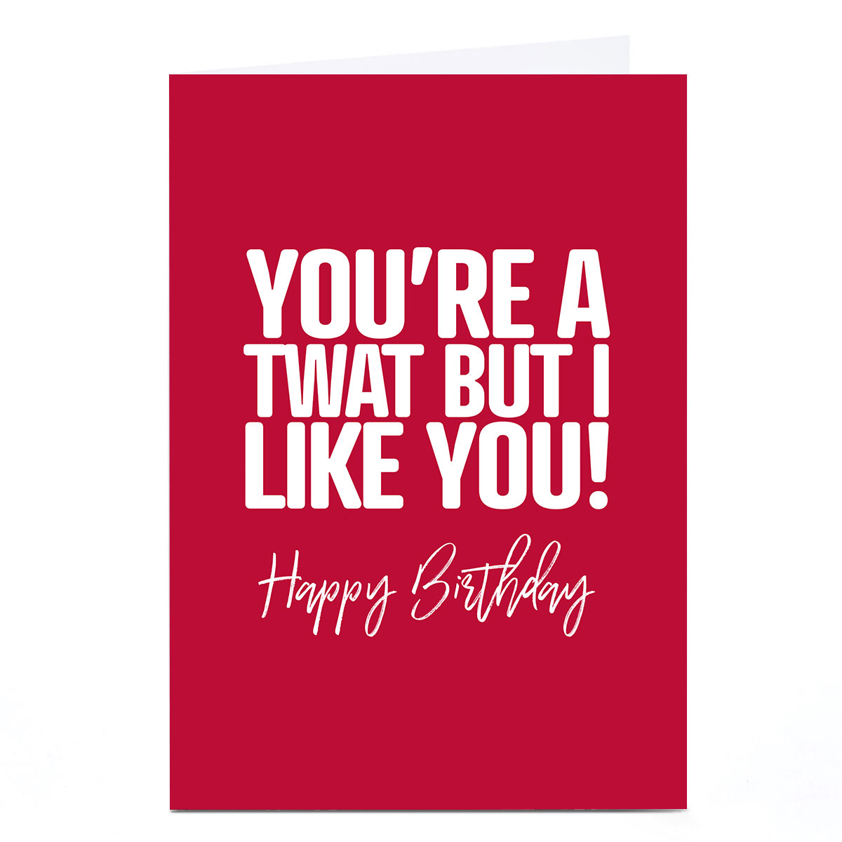 Personalised Punk Birthday Card - You're A Twat
