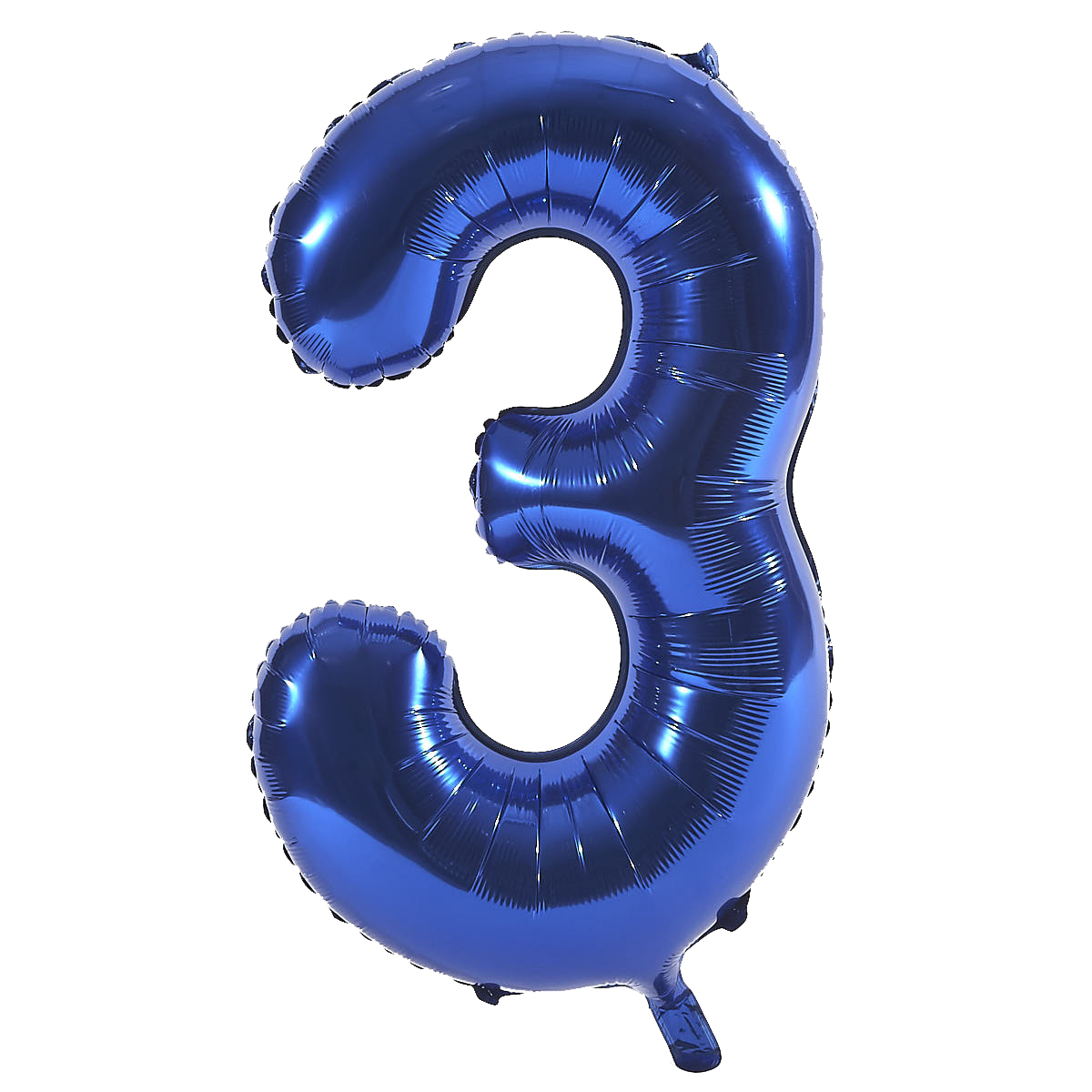 Age 13 Giant Foil Helium Numeral Balloons - Blue (deflated)