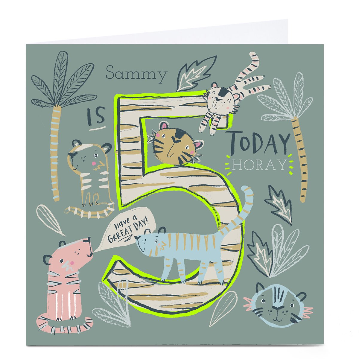 Personalised Emma Valenghi 5th Birthday Card
