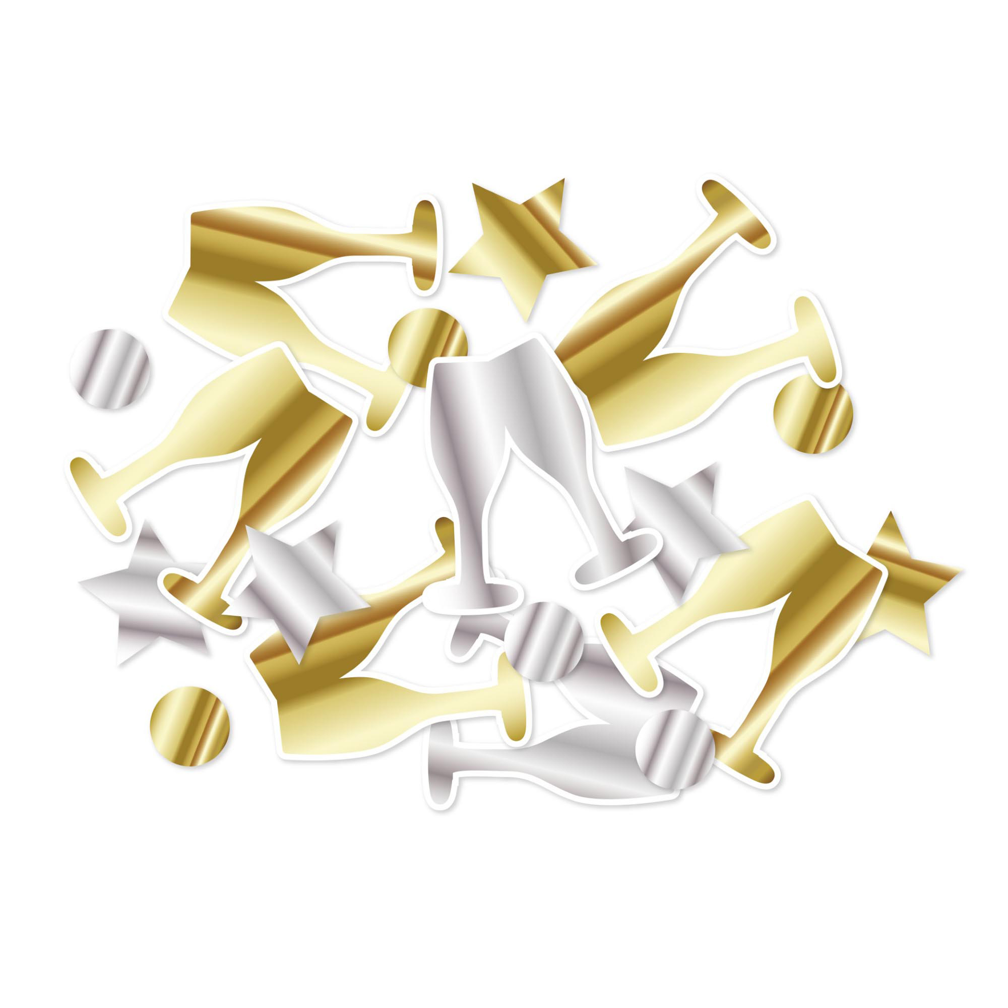 Champagne Bottles Table Confetti