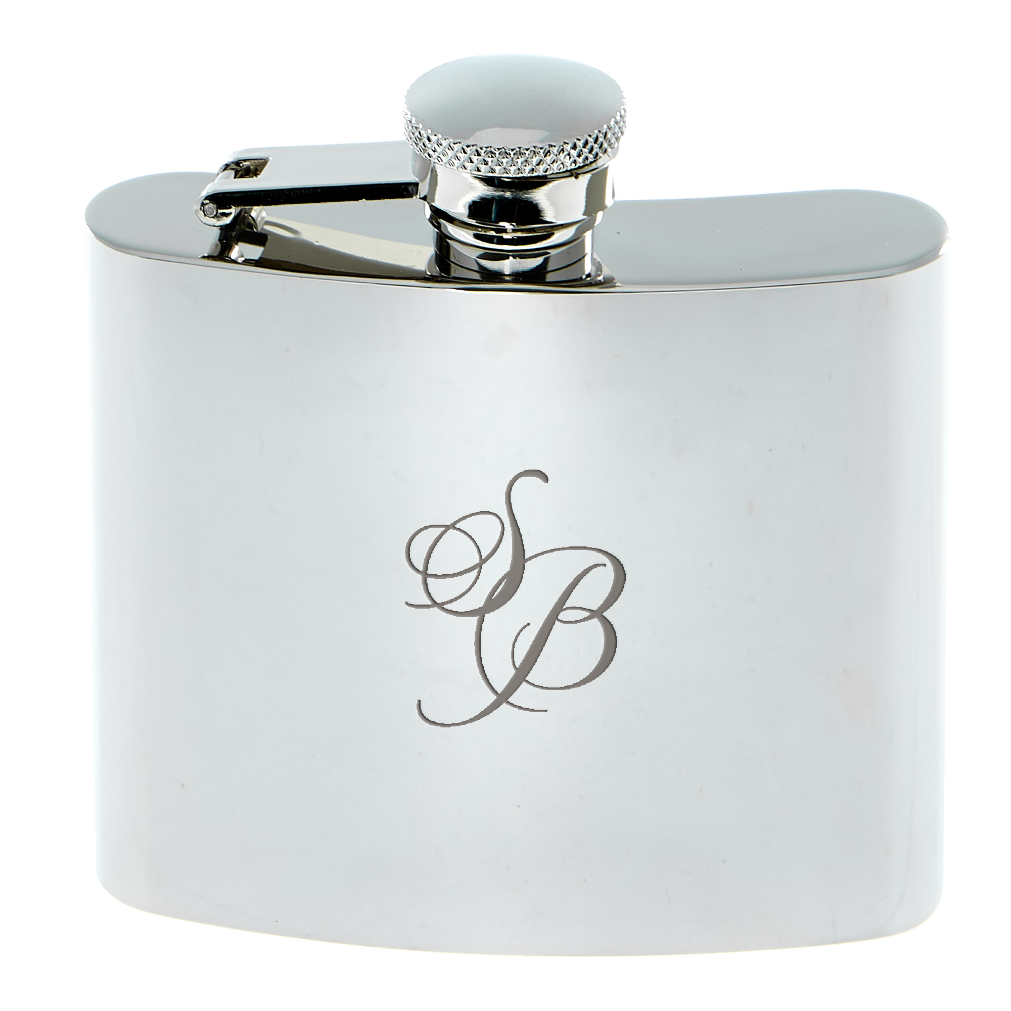 Personalised Engraved Stainless Steel Hip Flask - Initials