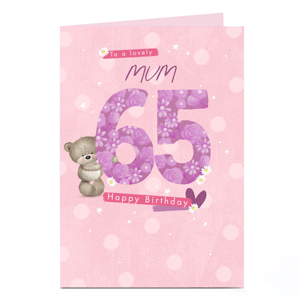 Personalised Hugs Birthday Card - 65th Birthday To A Lovely...