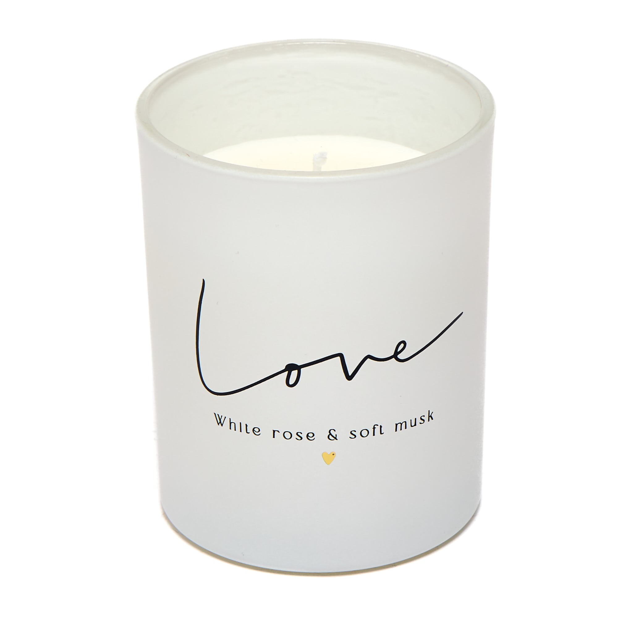 Love White Rose & Soft Musk Boxed Scented Candle 