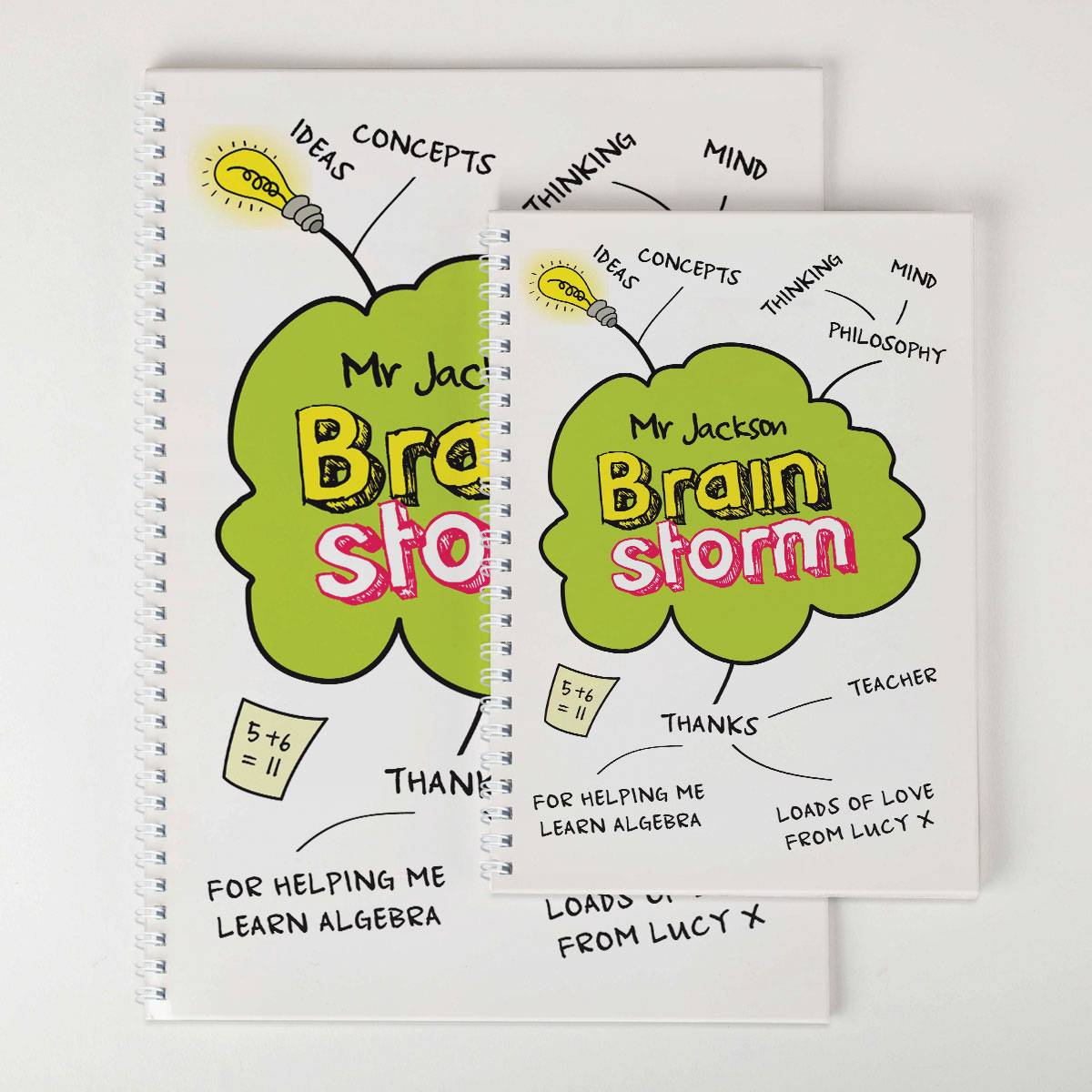 Personalised Brain Storm Teacher Notebook