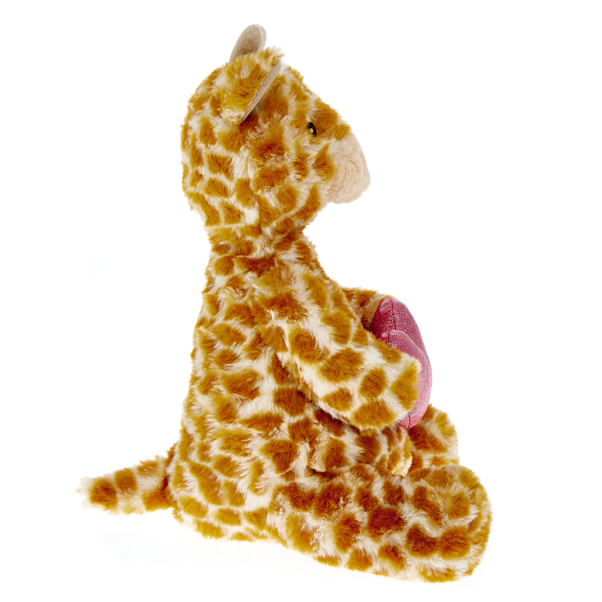 Large Giraffe With Heart Soft Toy