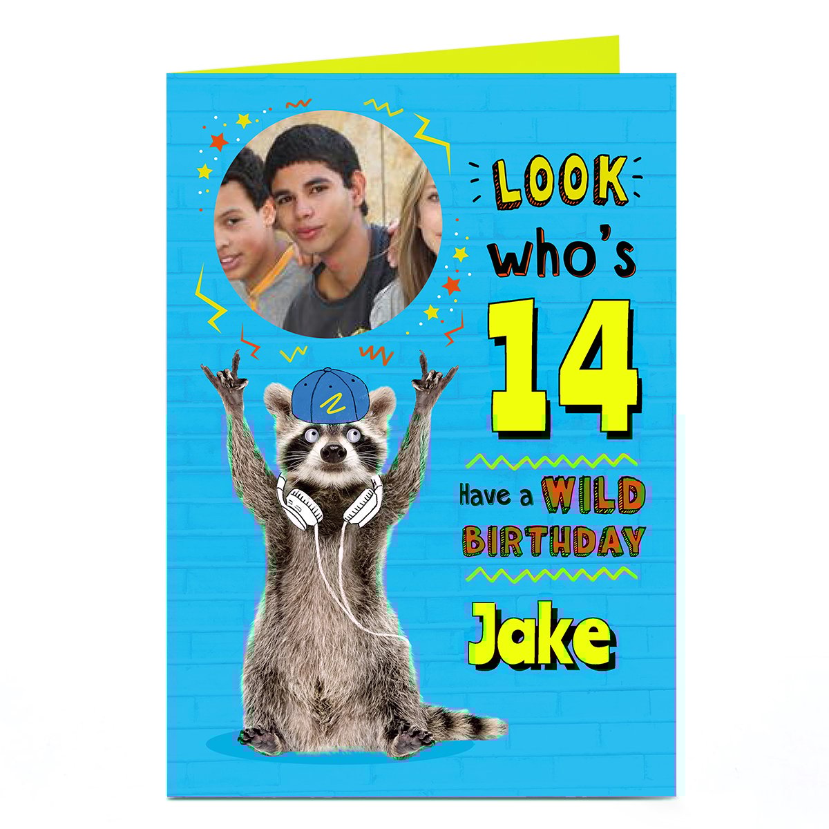 Photo Birthday Card - Have a Wild Birthday, Editable Age