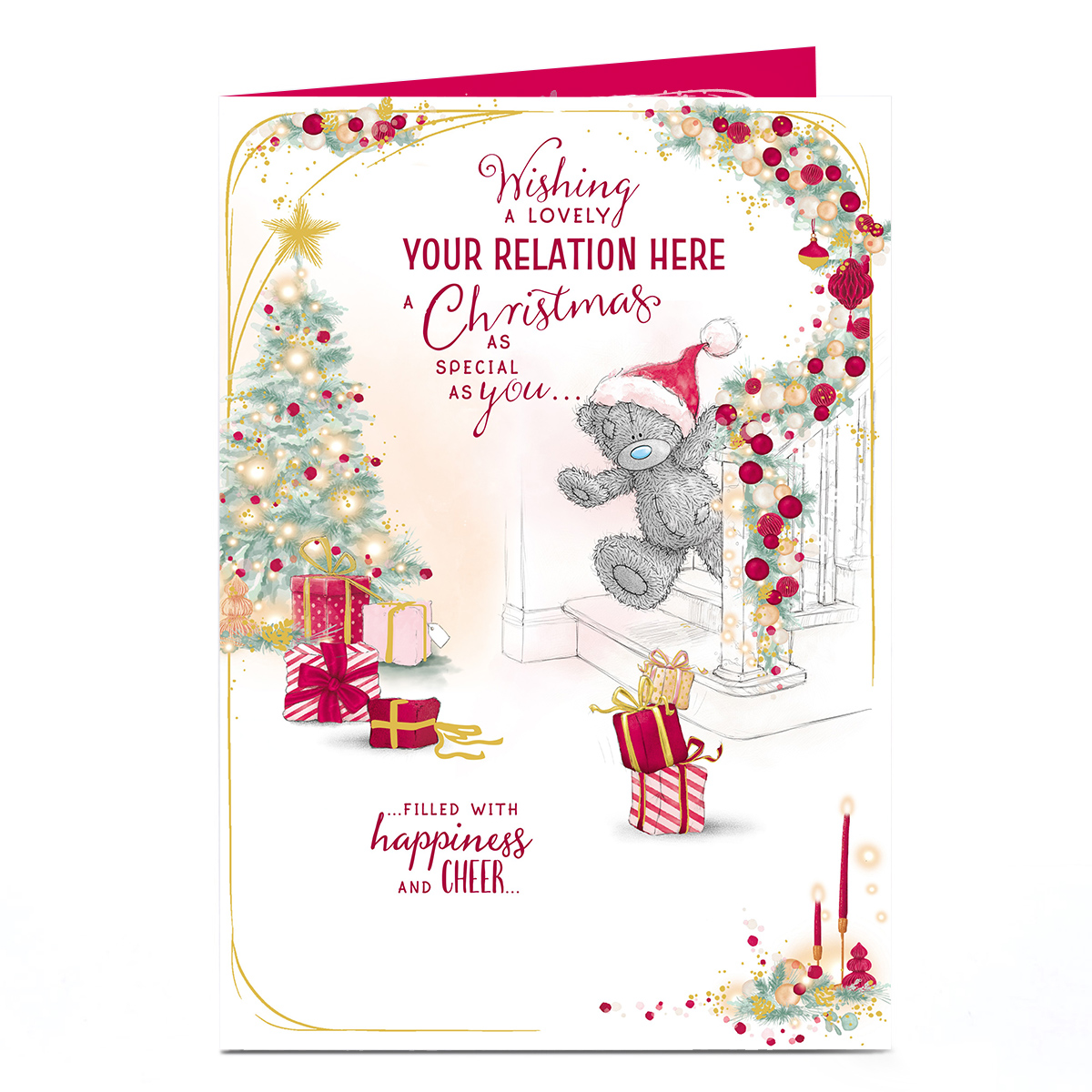 Personalised Tatty Teddy Christmas Card - As Special As You, Any Relation