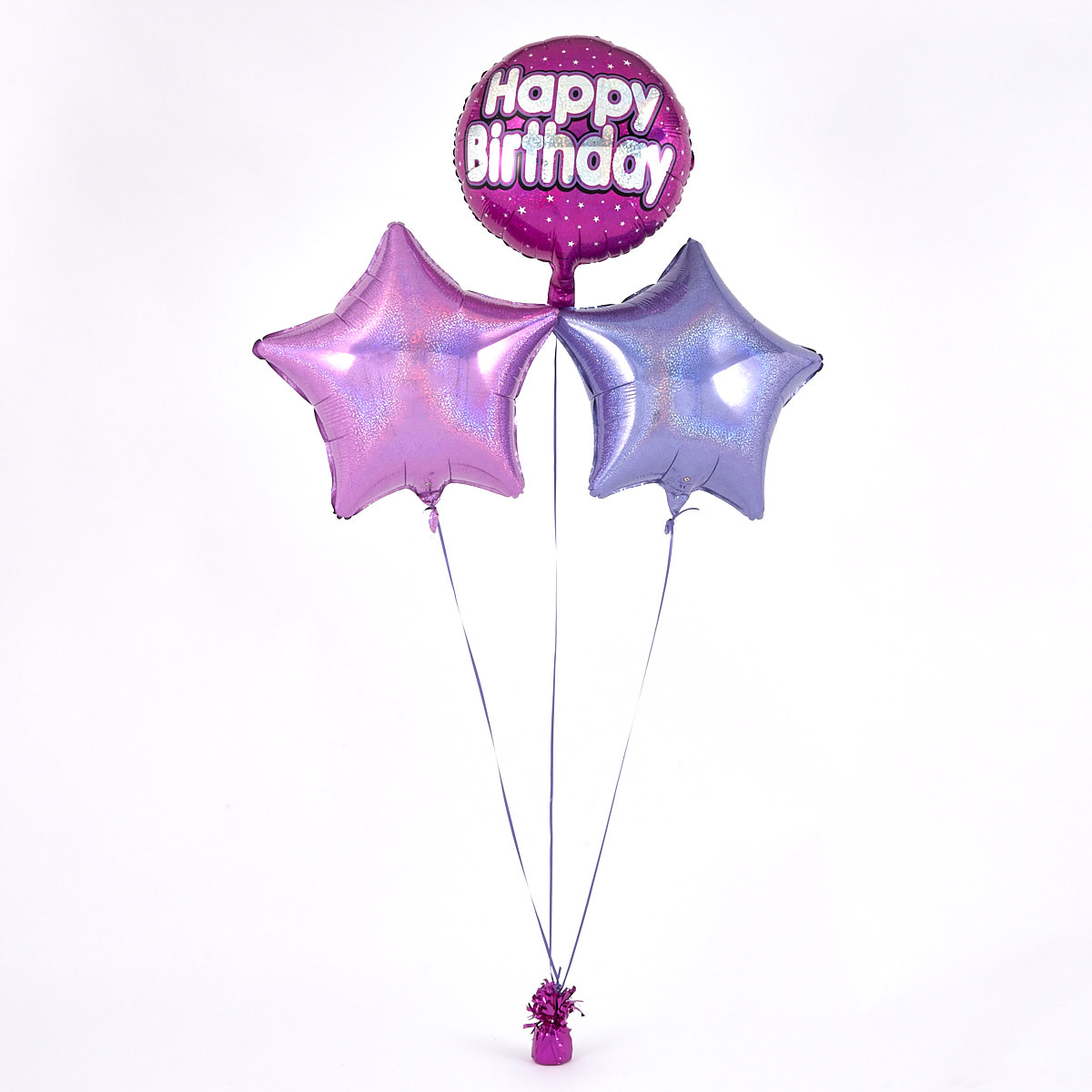 Pink Happy Birthday Balloon Bouquet - DELIVERED INFLATED!