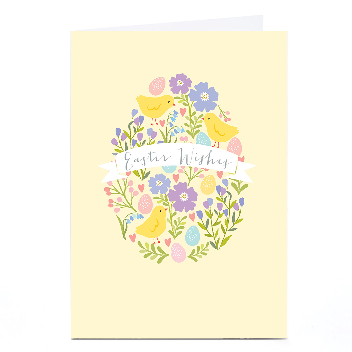 Personalised Klara Hawkins Easter Card - Flowers & Chicks