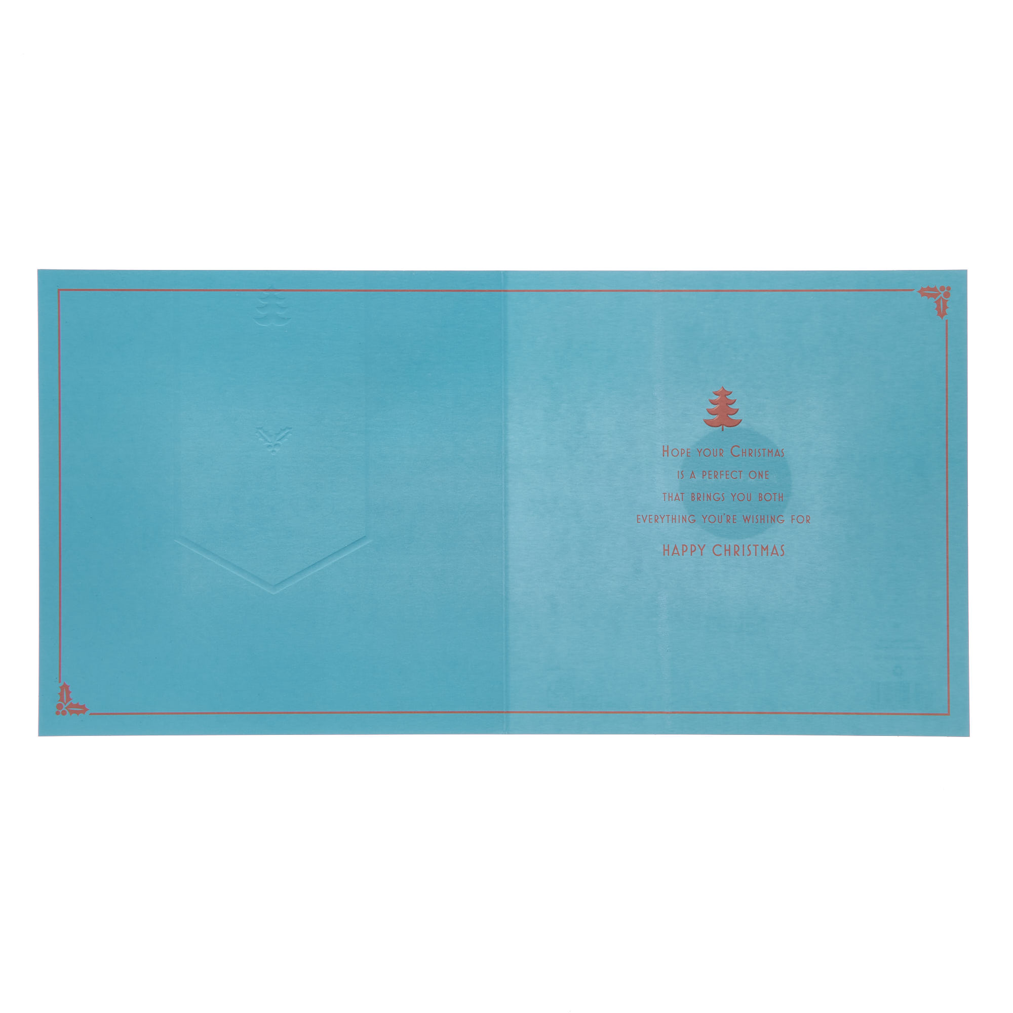 Platinum Mum & Dad Copper & Navy Christmas Card