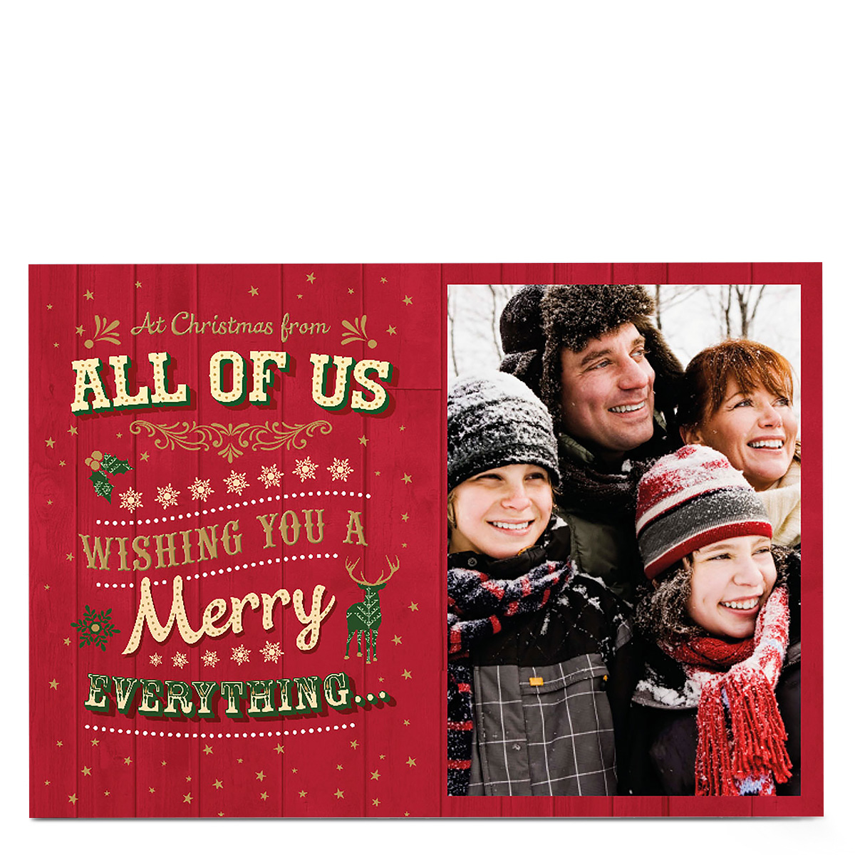 Photo Christmas Card - From All Of Us
