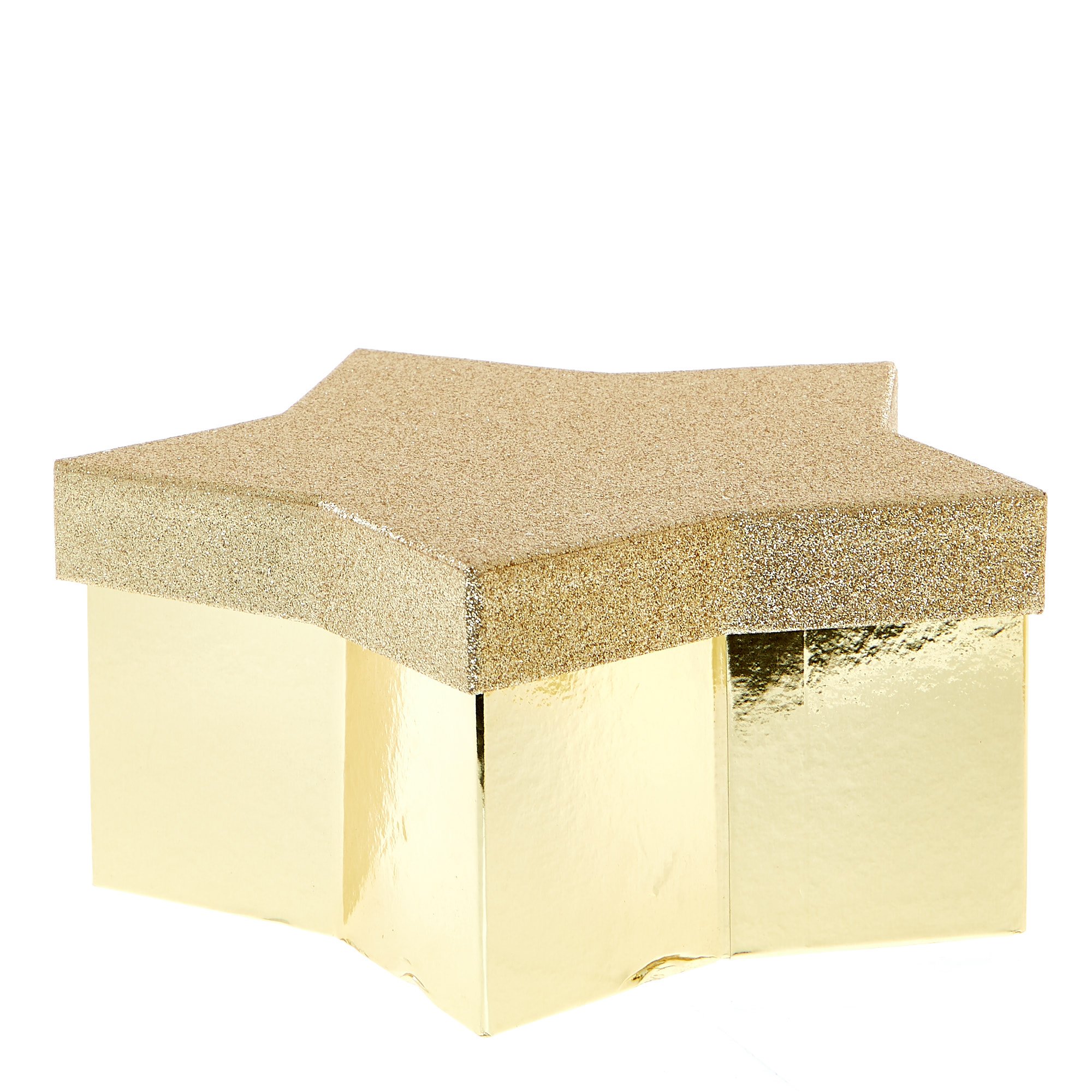 Gold Star-Shaped Gift Boxes - Set Of 3