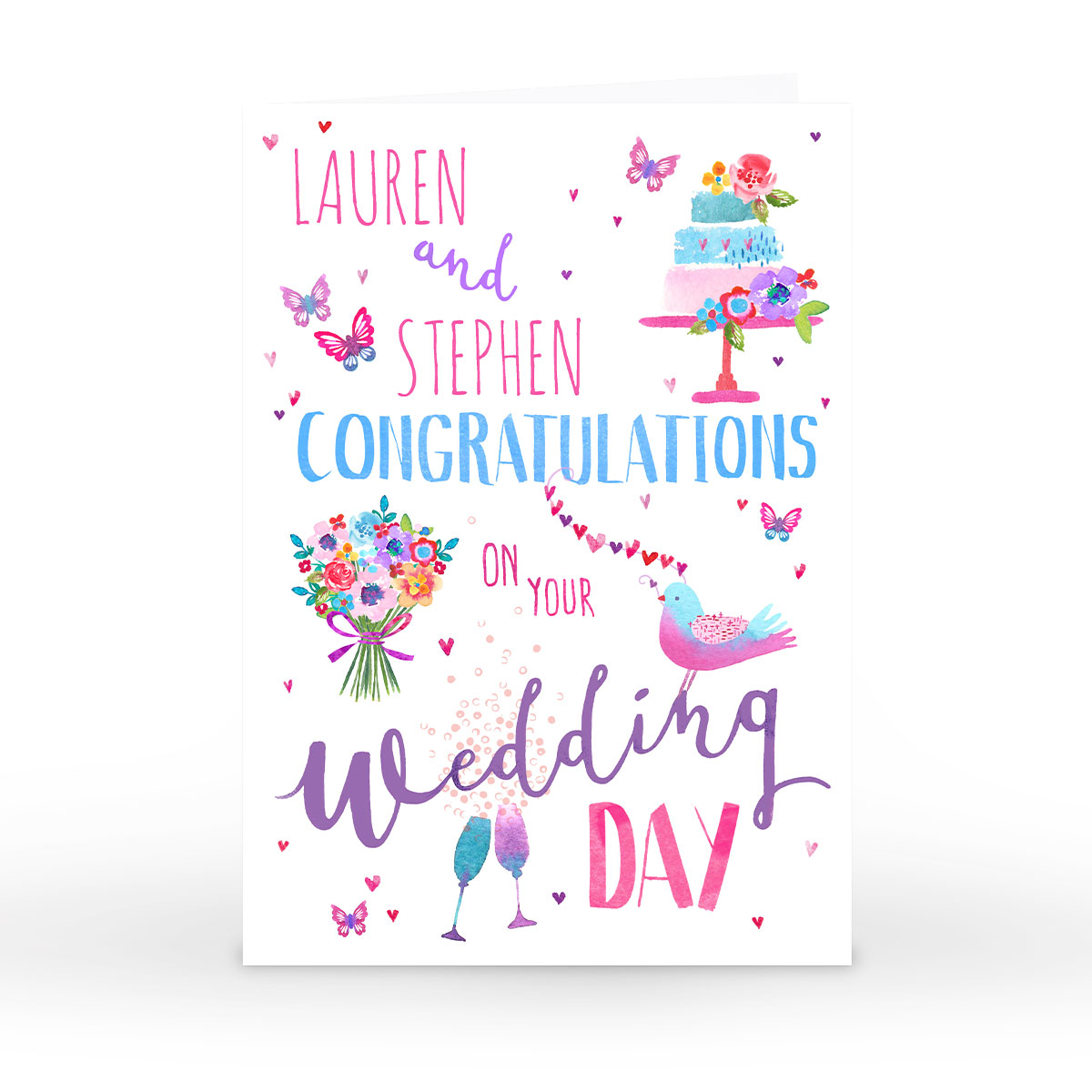 Personalised Nik Golesworthy Card - Congratulations On Your Wedding
