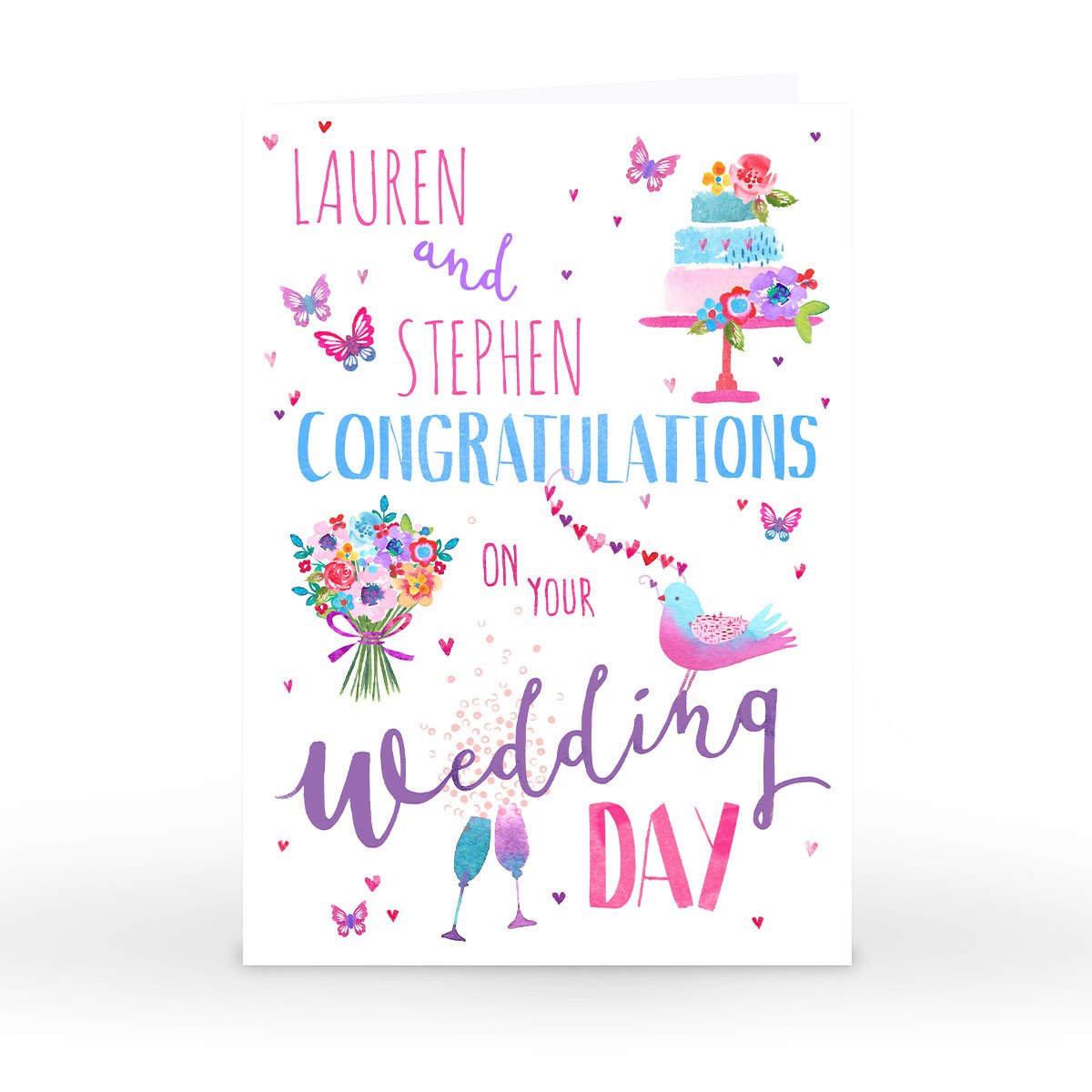 Personalised Nik Golesworthy Card - Congratulations On Your Wedding