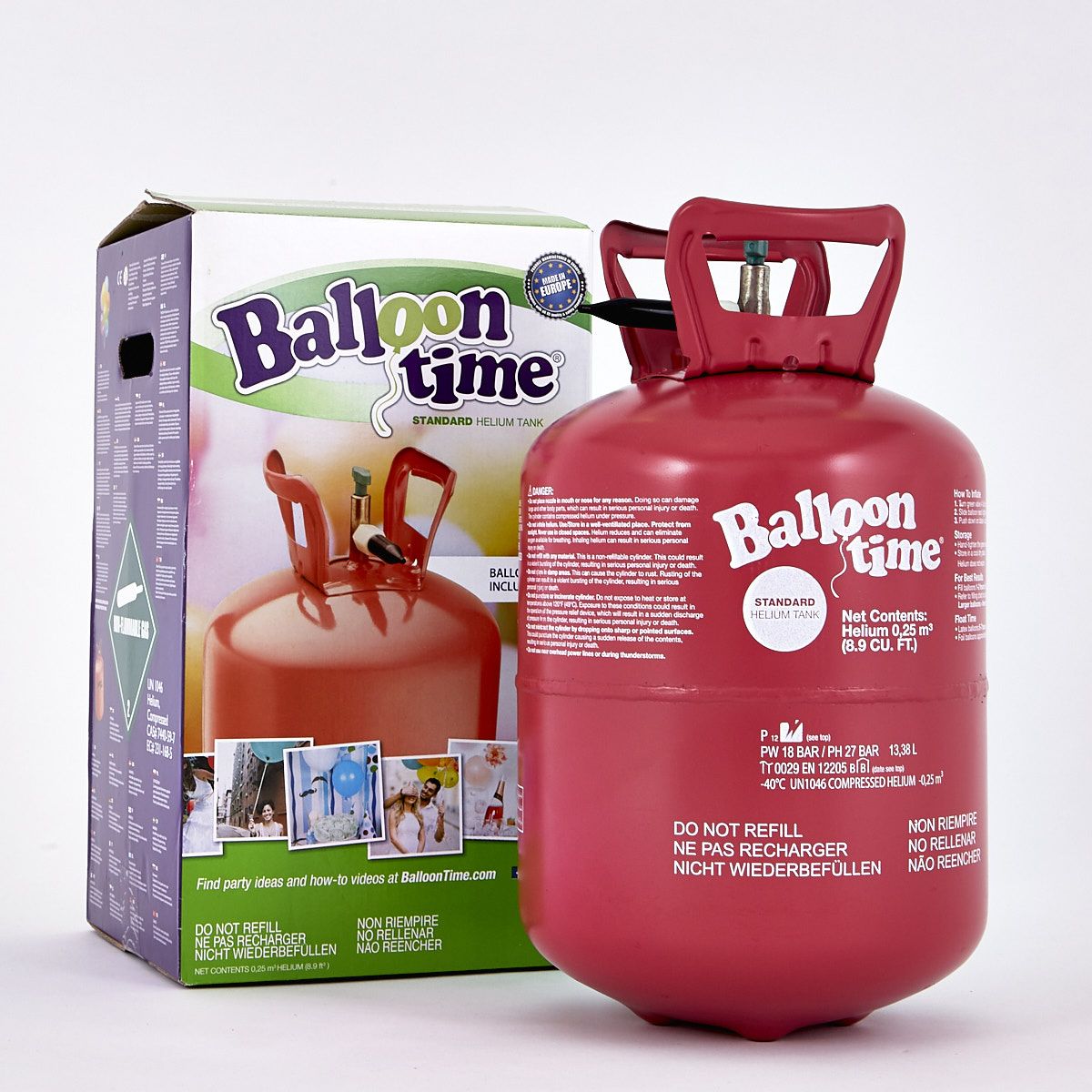 Helium Gas Canister - Fills Up To 30 Balloons*